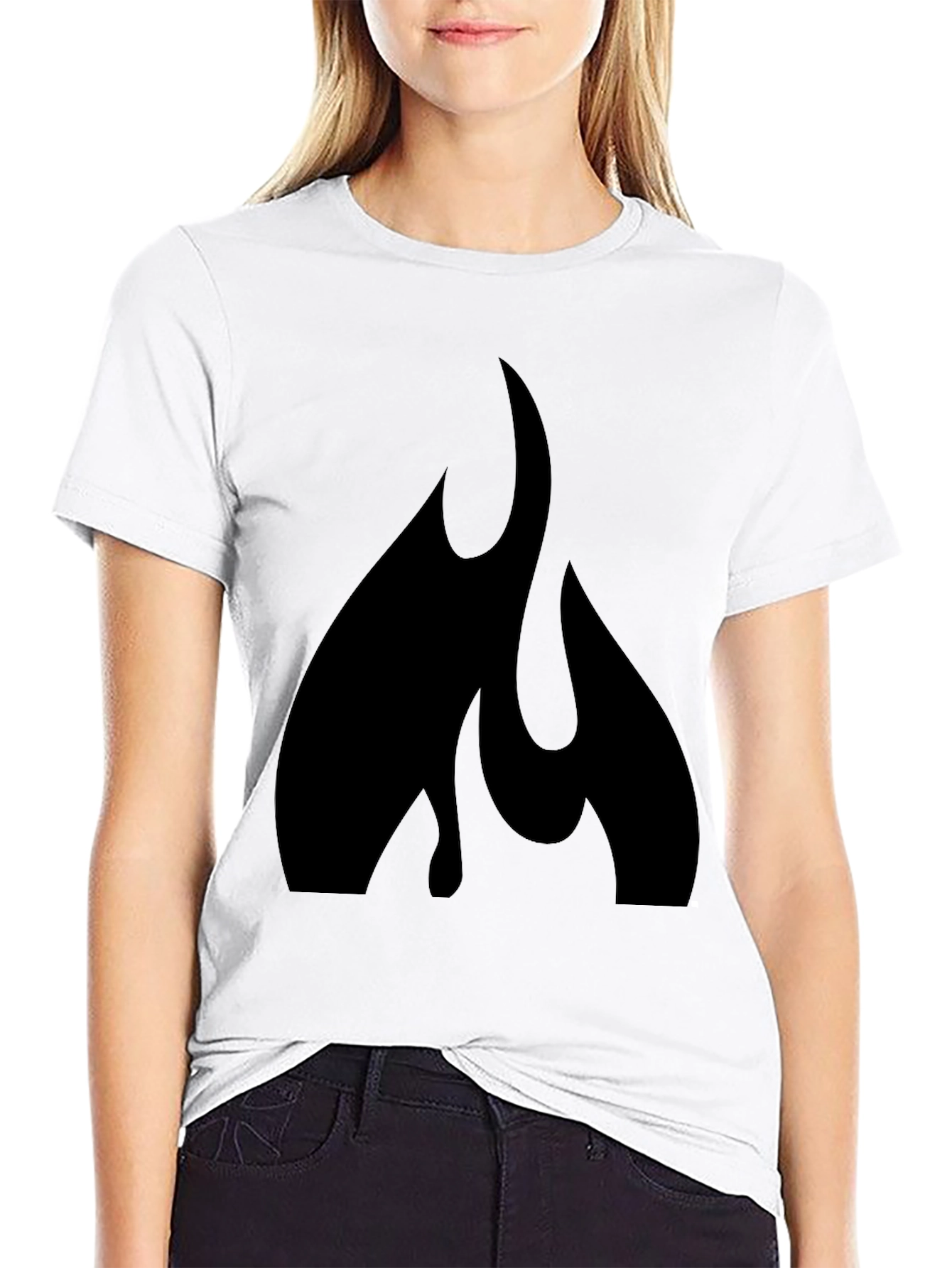 Black Flame Graphic Tee - Bold Style