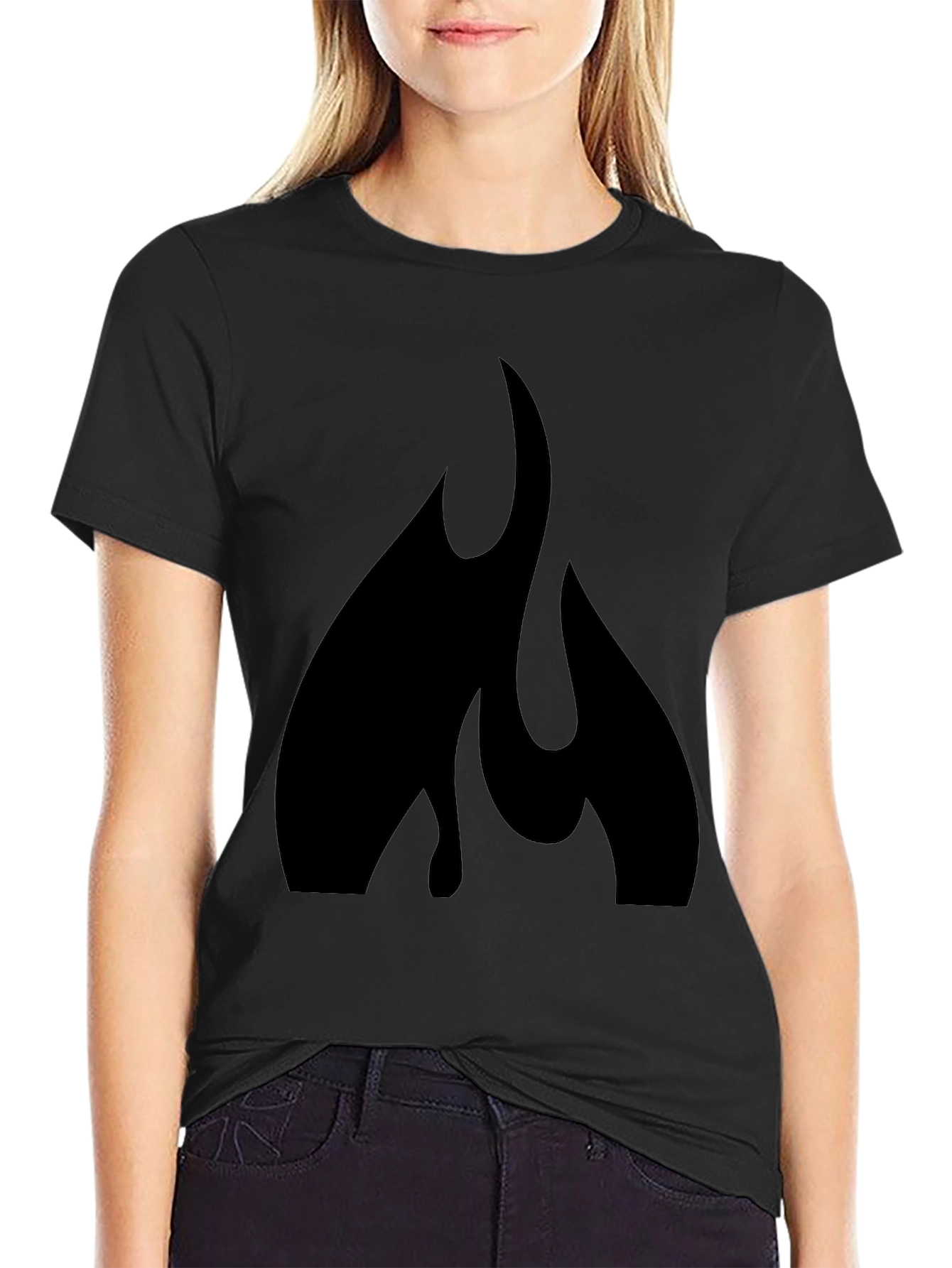 Black Flame Graphic Tee - Bold Style