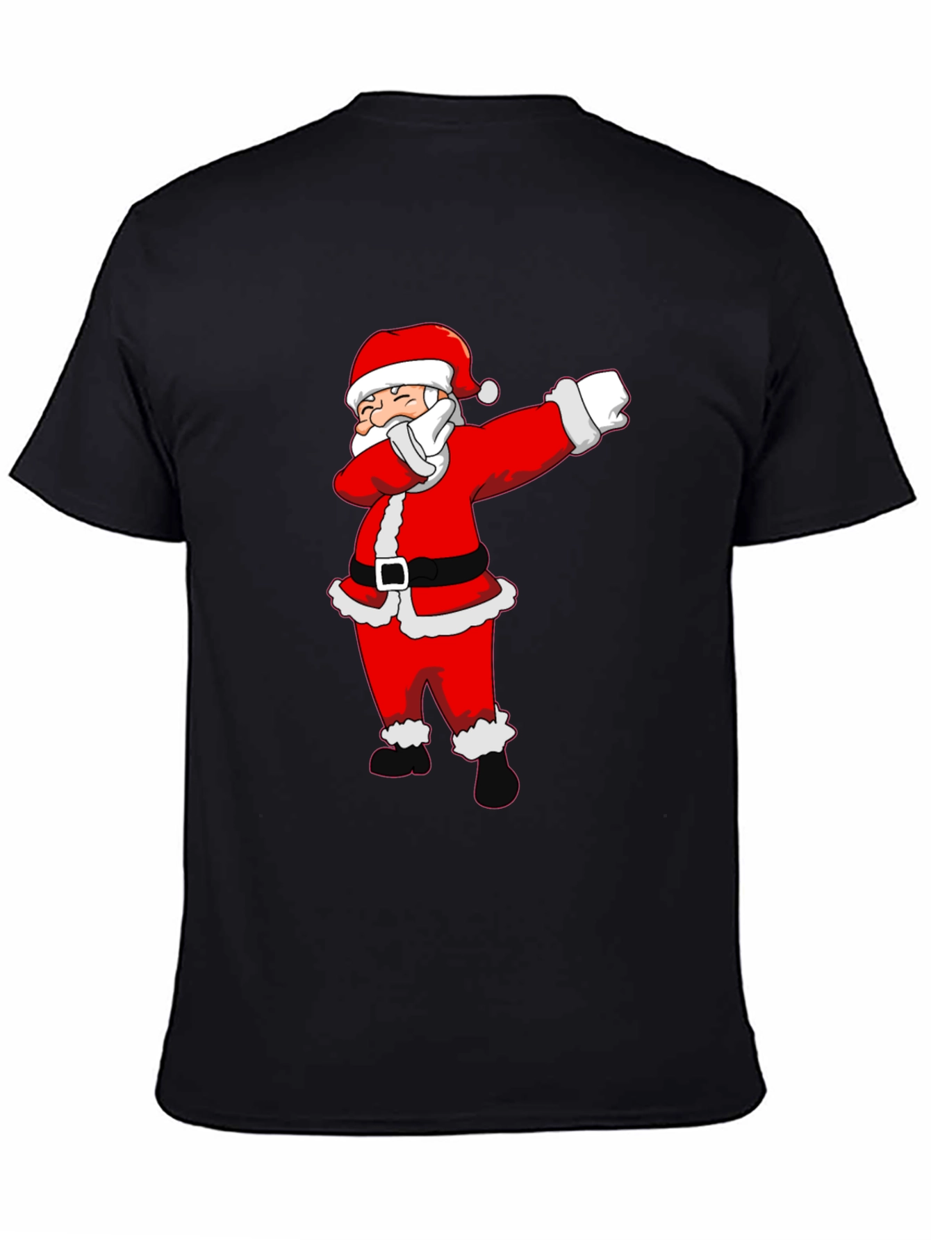 Dabbing Santa Claus Black T-Shirt
