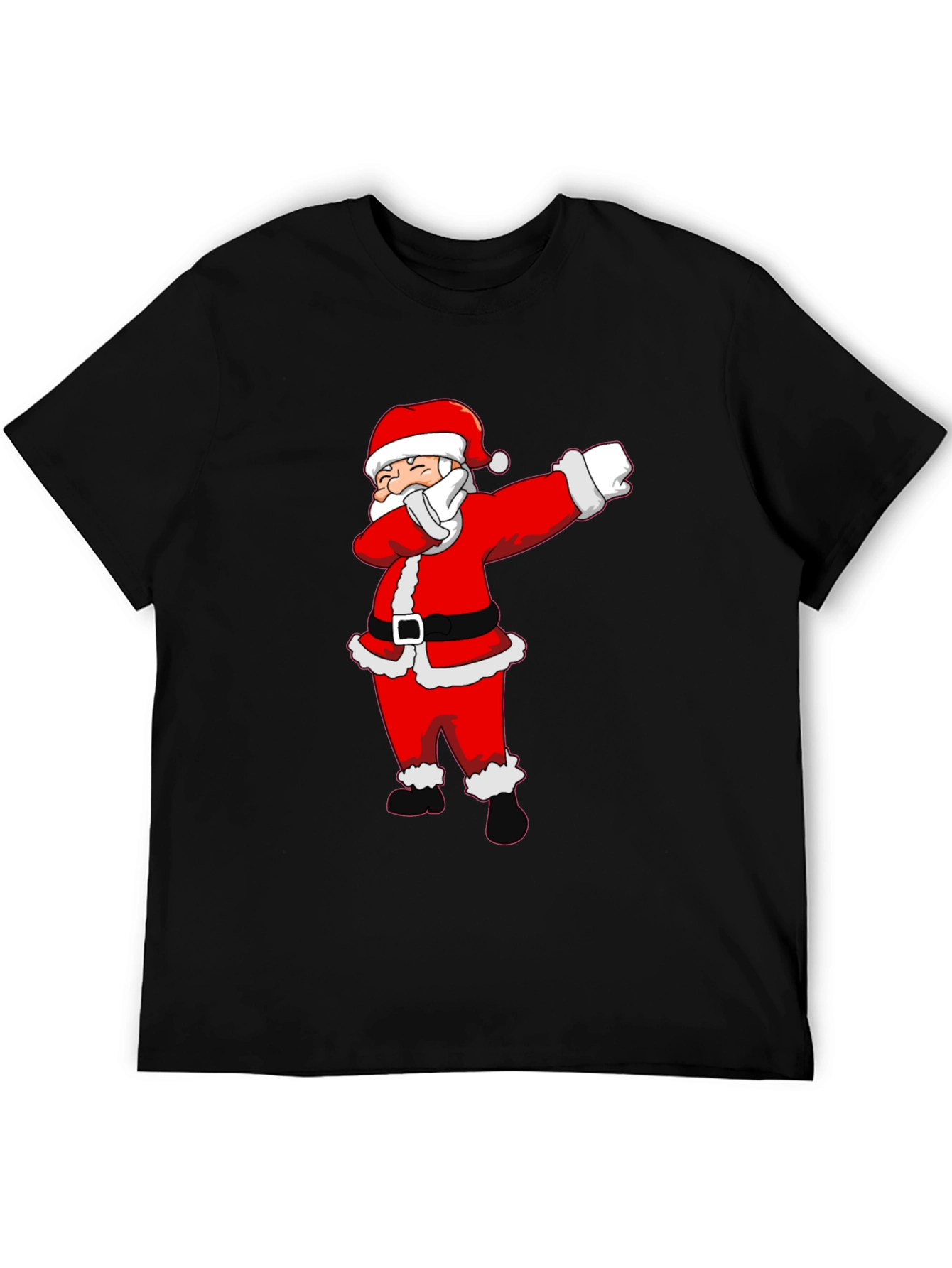 Dabbing Santa Claus Black T-Shirt