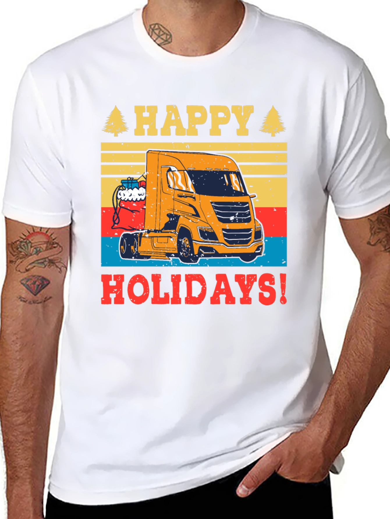 Happy Holidays Trucker T-Shirt