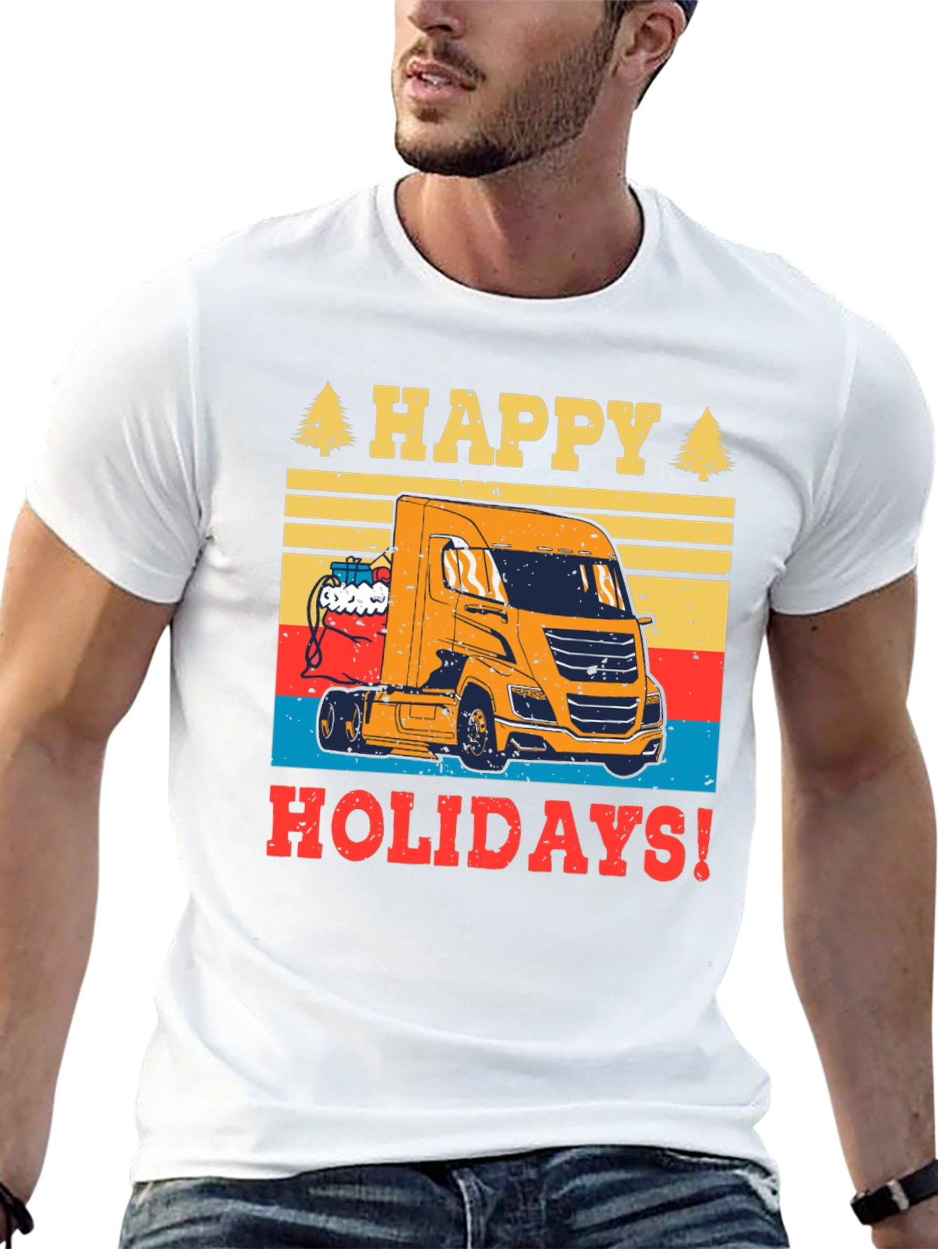 Happy Holidays Trucker T-Shirt