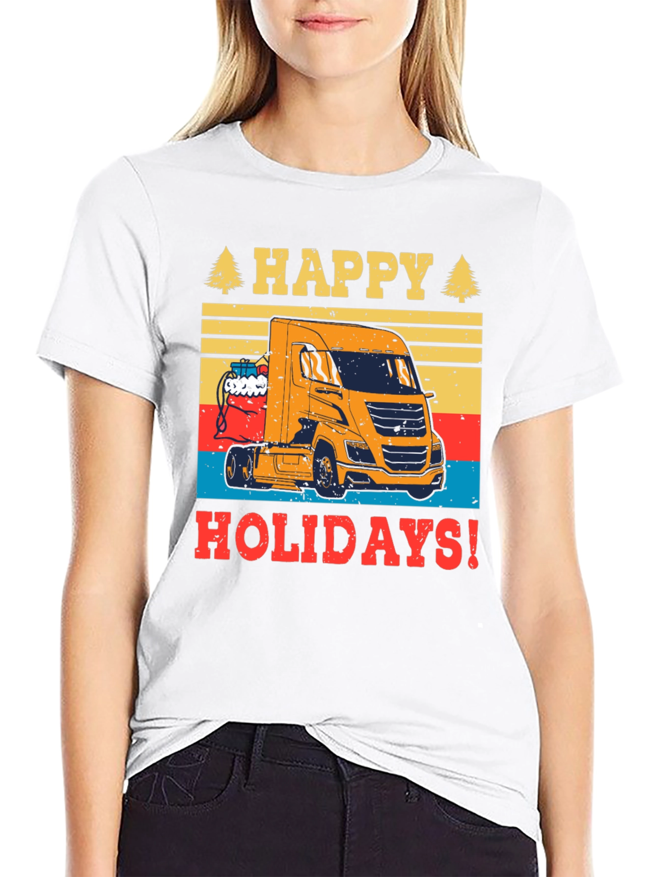 Happy Holidays Trucker T-Shirt