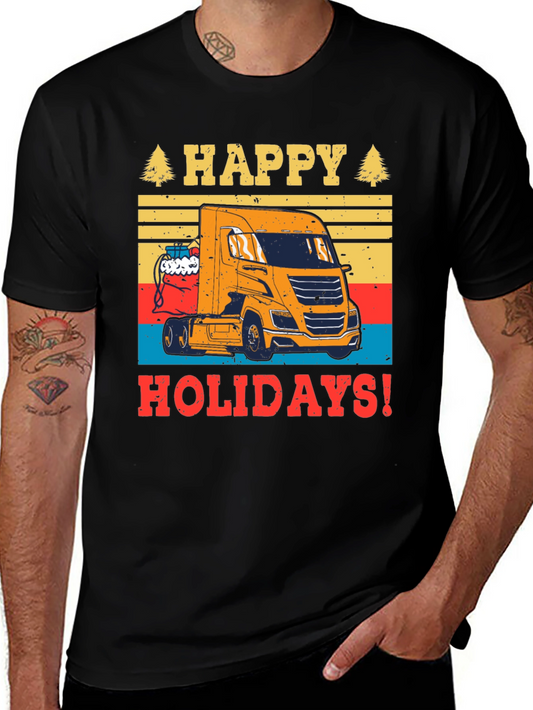 Happy Holidays Trucker T-Shirt
