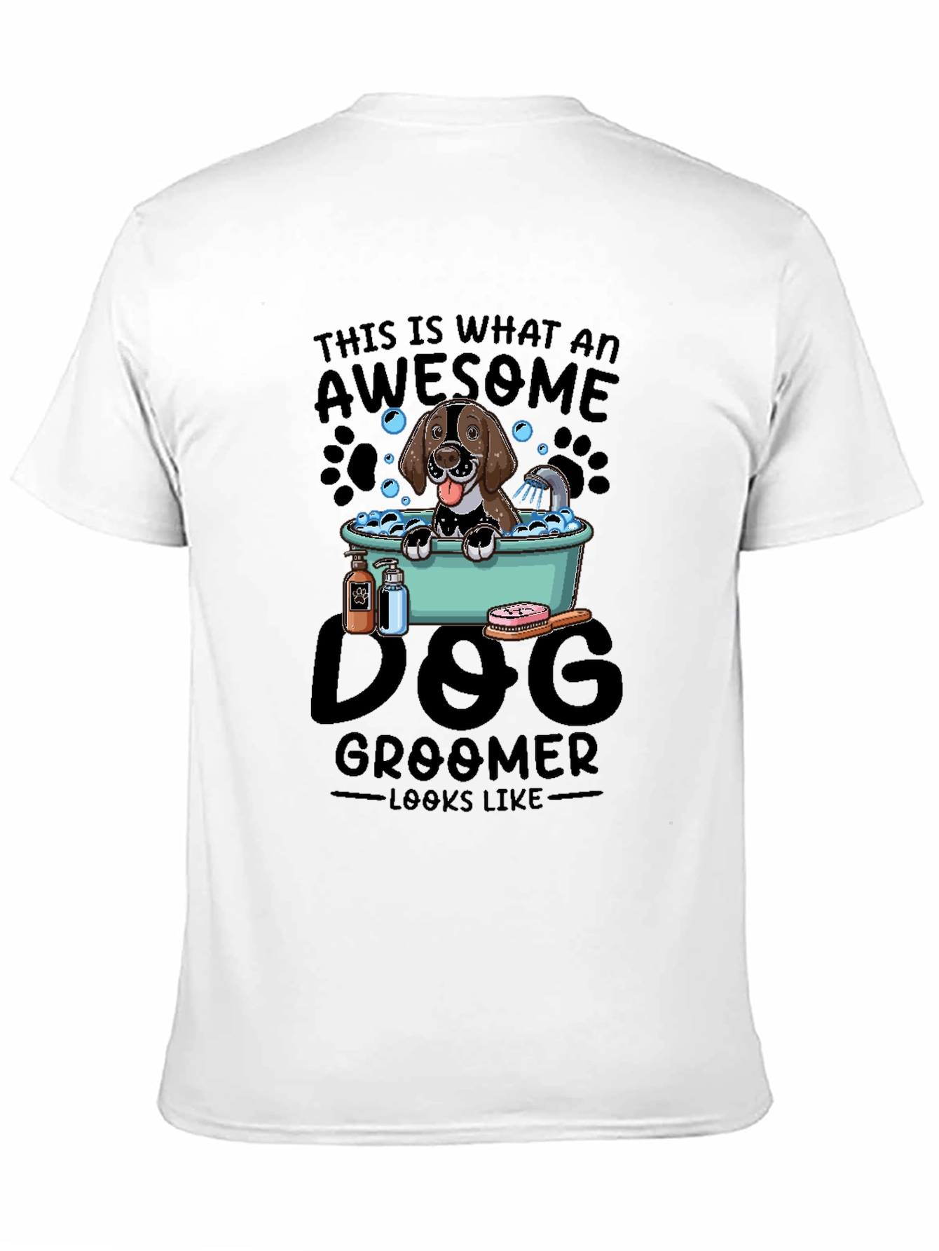 Awesome Dog Groomer T-Shirt - Black