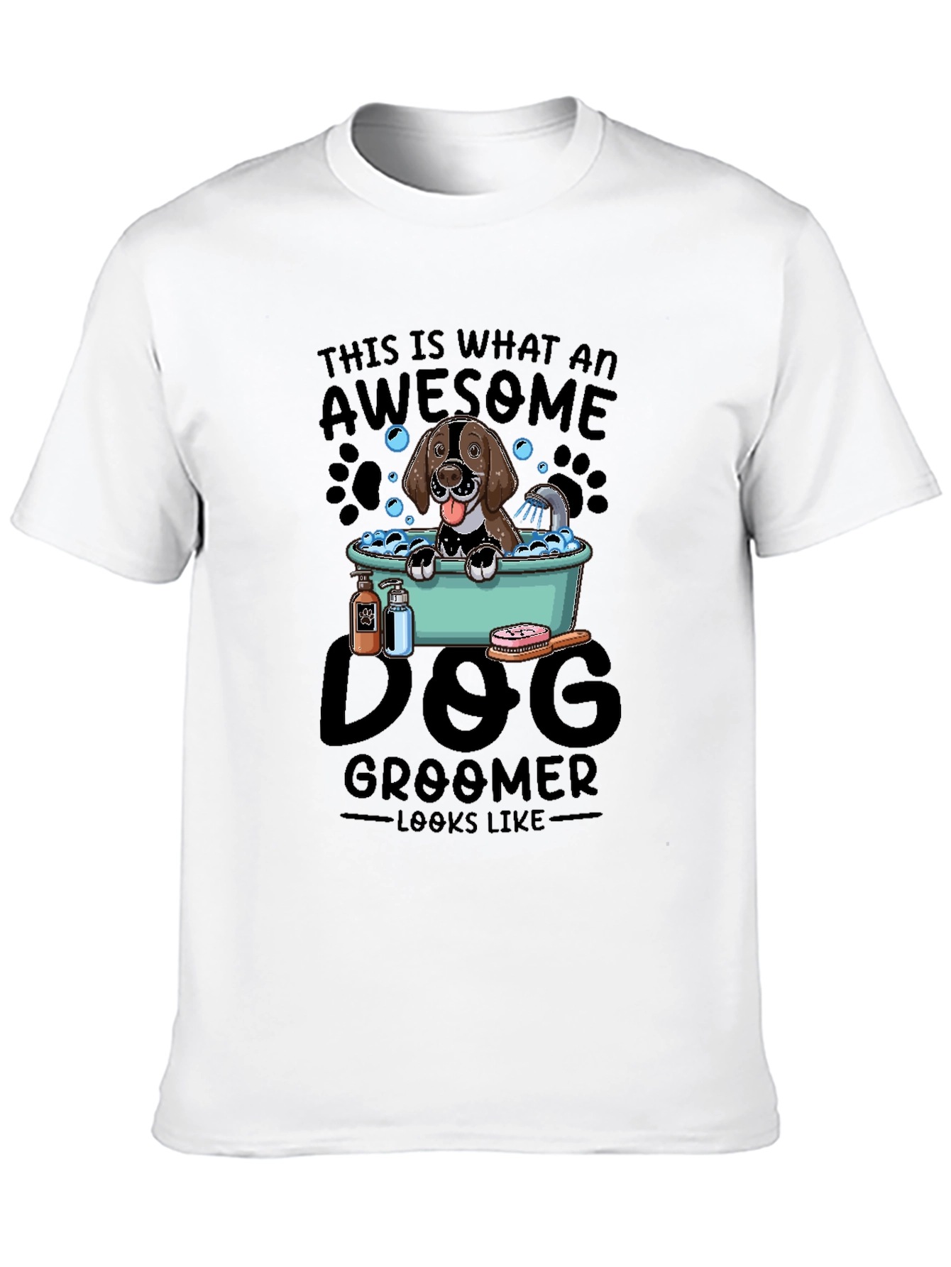 Awesome Dog Groomer T-Shirt - Black