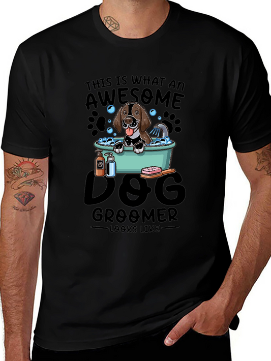 Awesome Dog Groomer T-Shirt - Black
