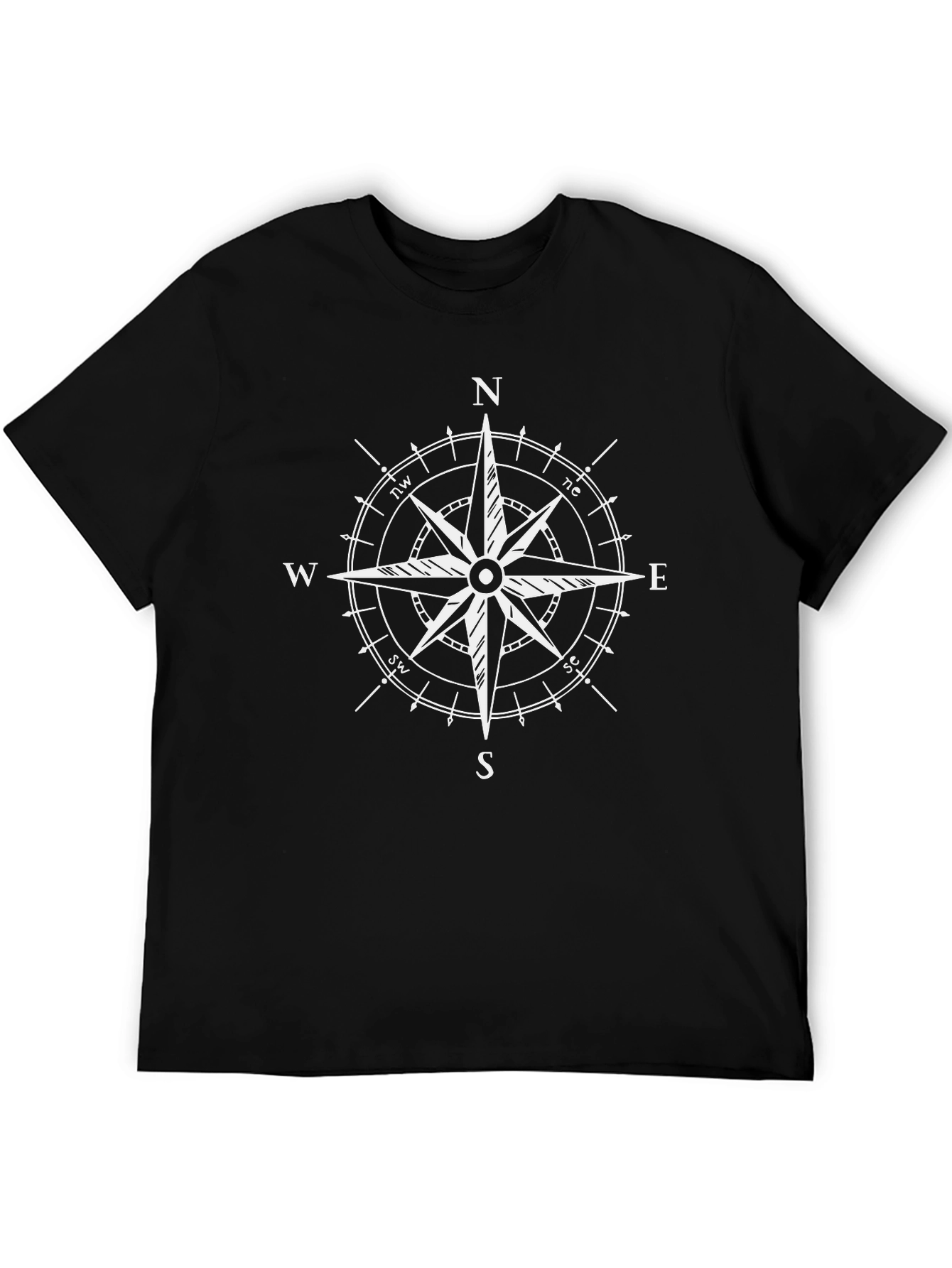 Compass Rose Graphic T-Shirt - Classic Design