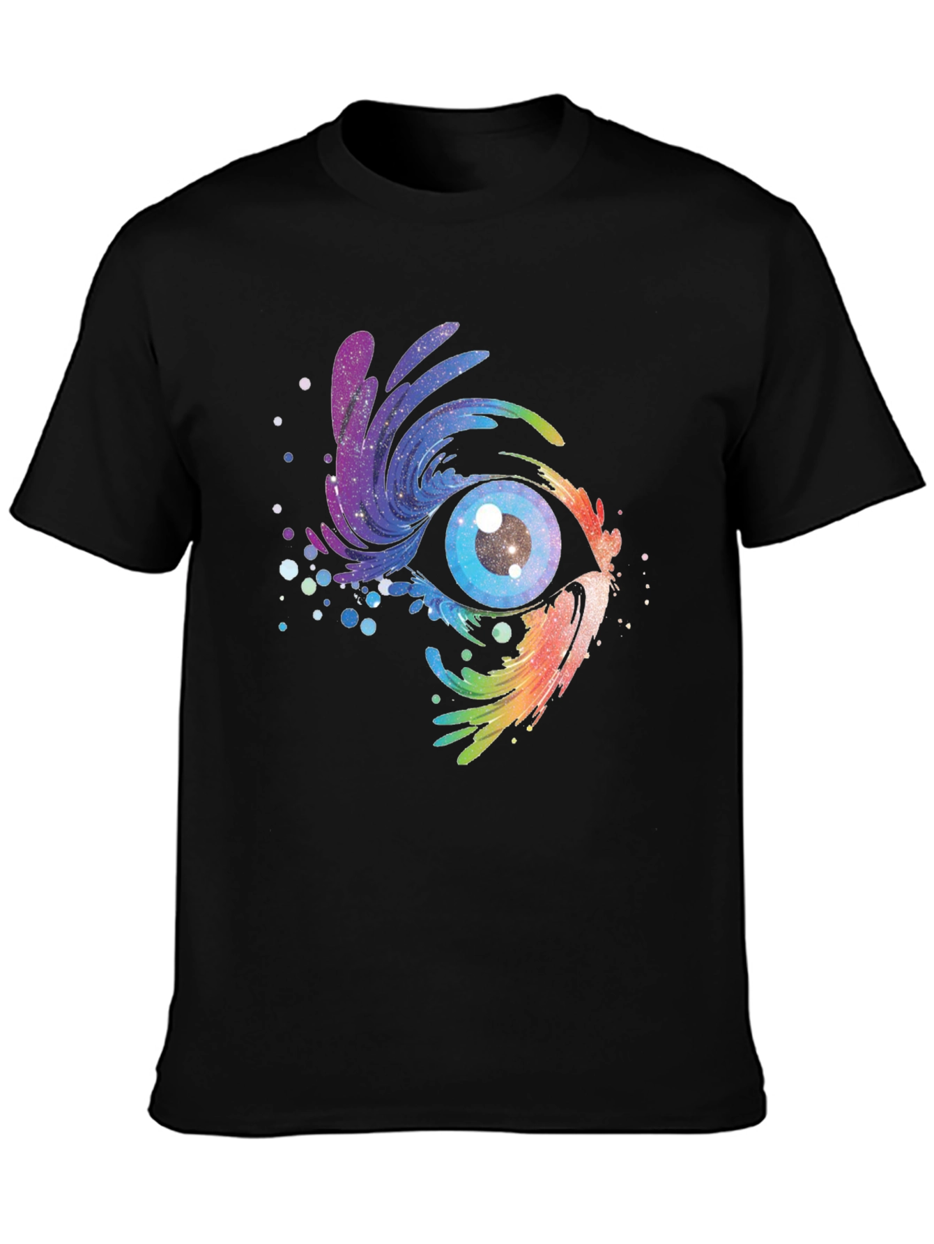 Cosmic Eye Black T-Shirt - Galaxy Vision Tee