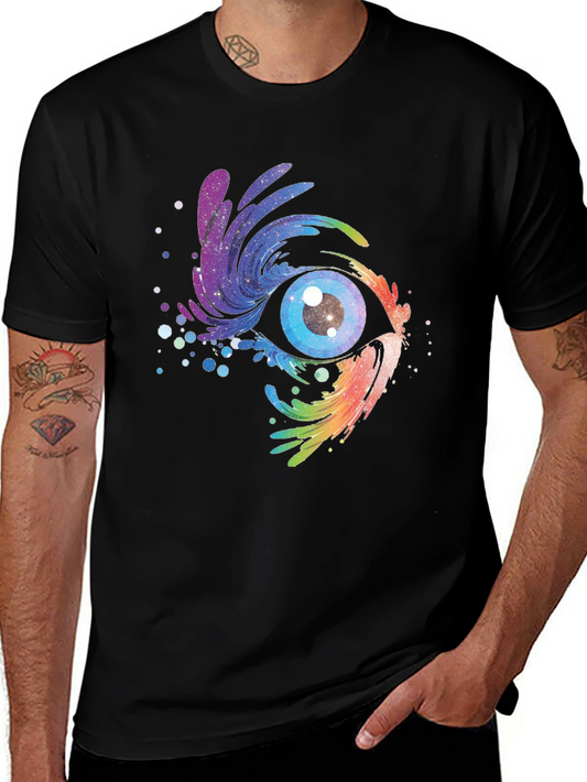Cosmic Eye Black T-Shirt - Galaxy Vision Tee