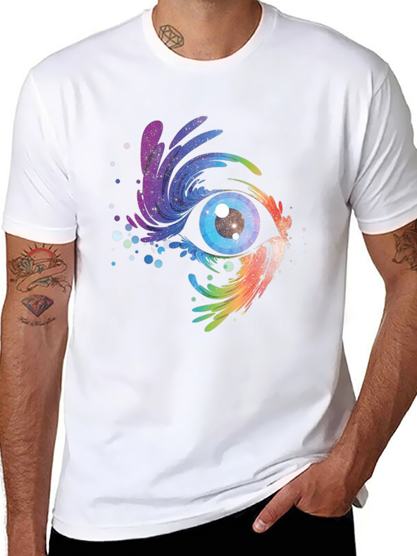 Cosmic Eye Black T-Shirt - Galaxy Vision Tee