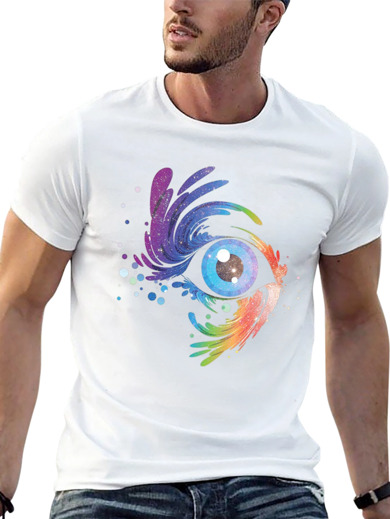 Cosmic Eye Black T-Shirt - Galaxy Vision Tee