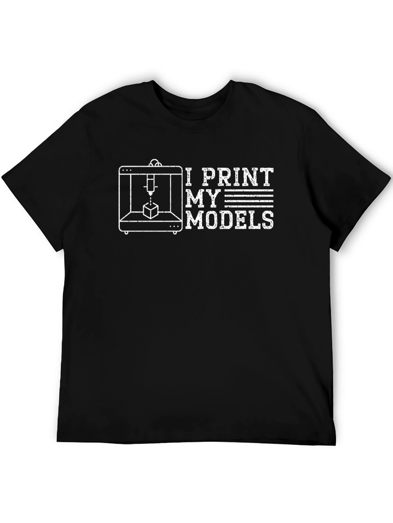 I Print My Models 3D Printer T-Shirt - Black