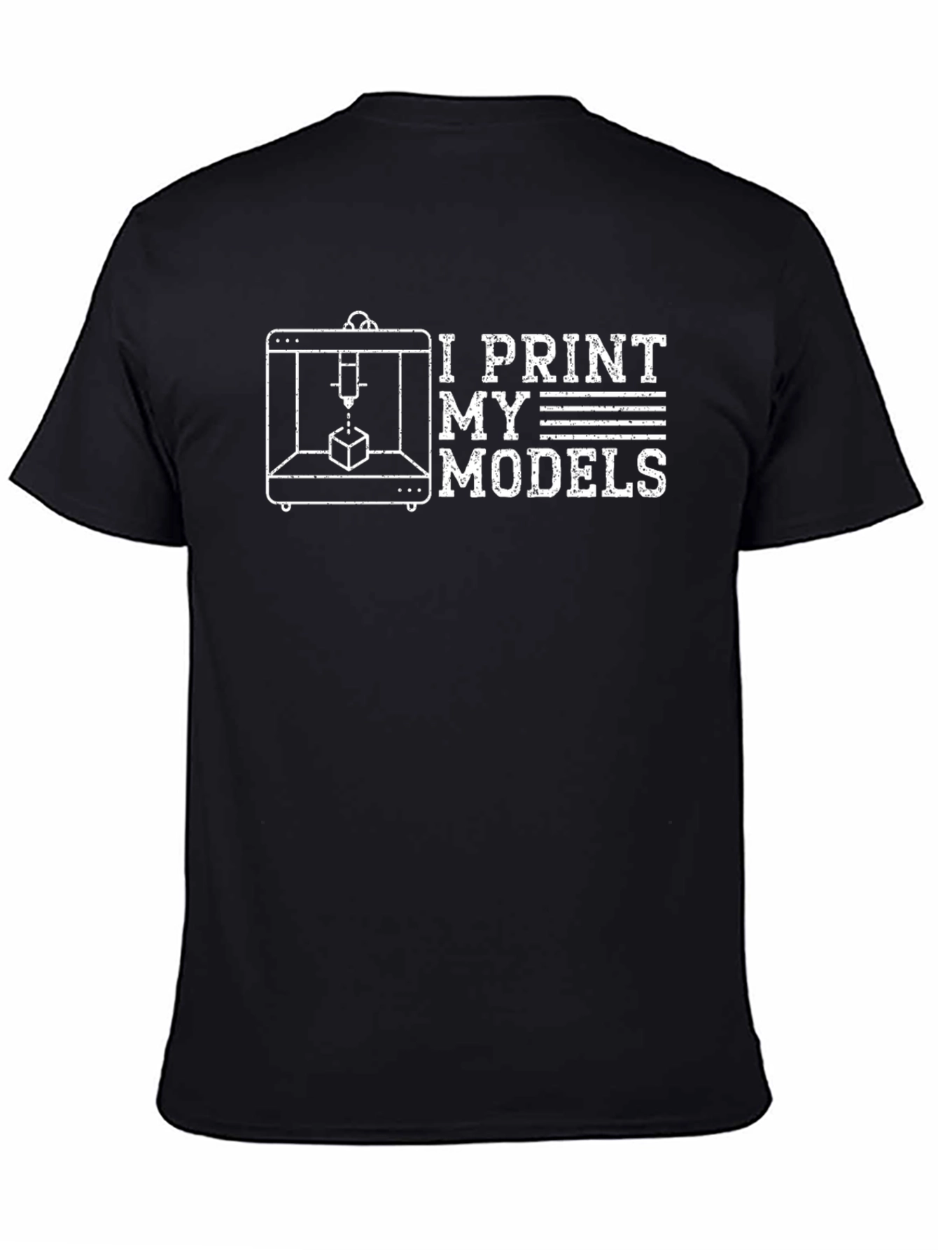 I Print My Models 3D Printer T-Shirt - Black