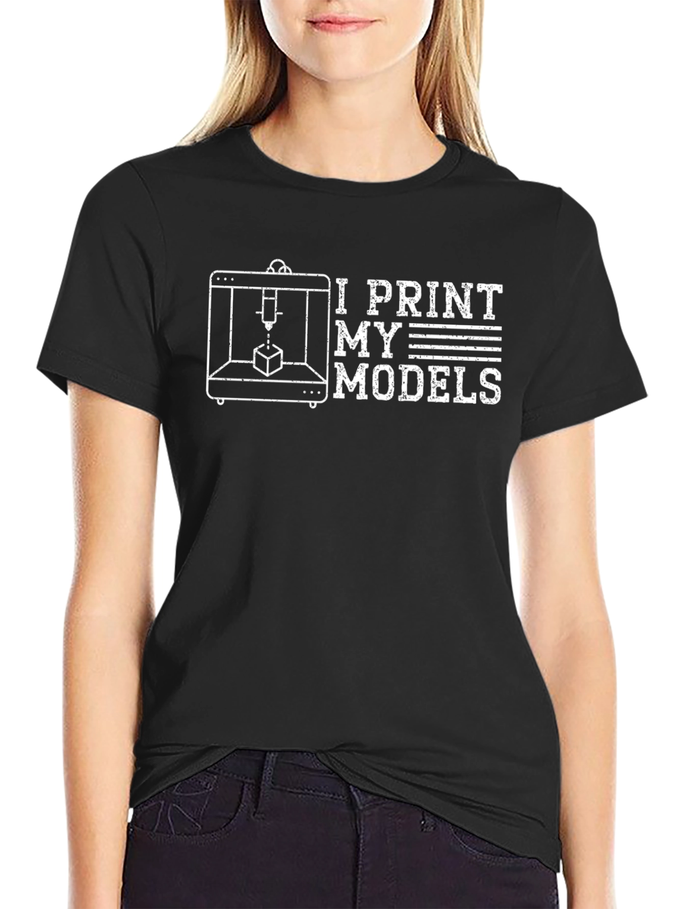 I Print My Models 3D Printer T-Shirt - Black