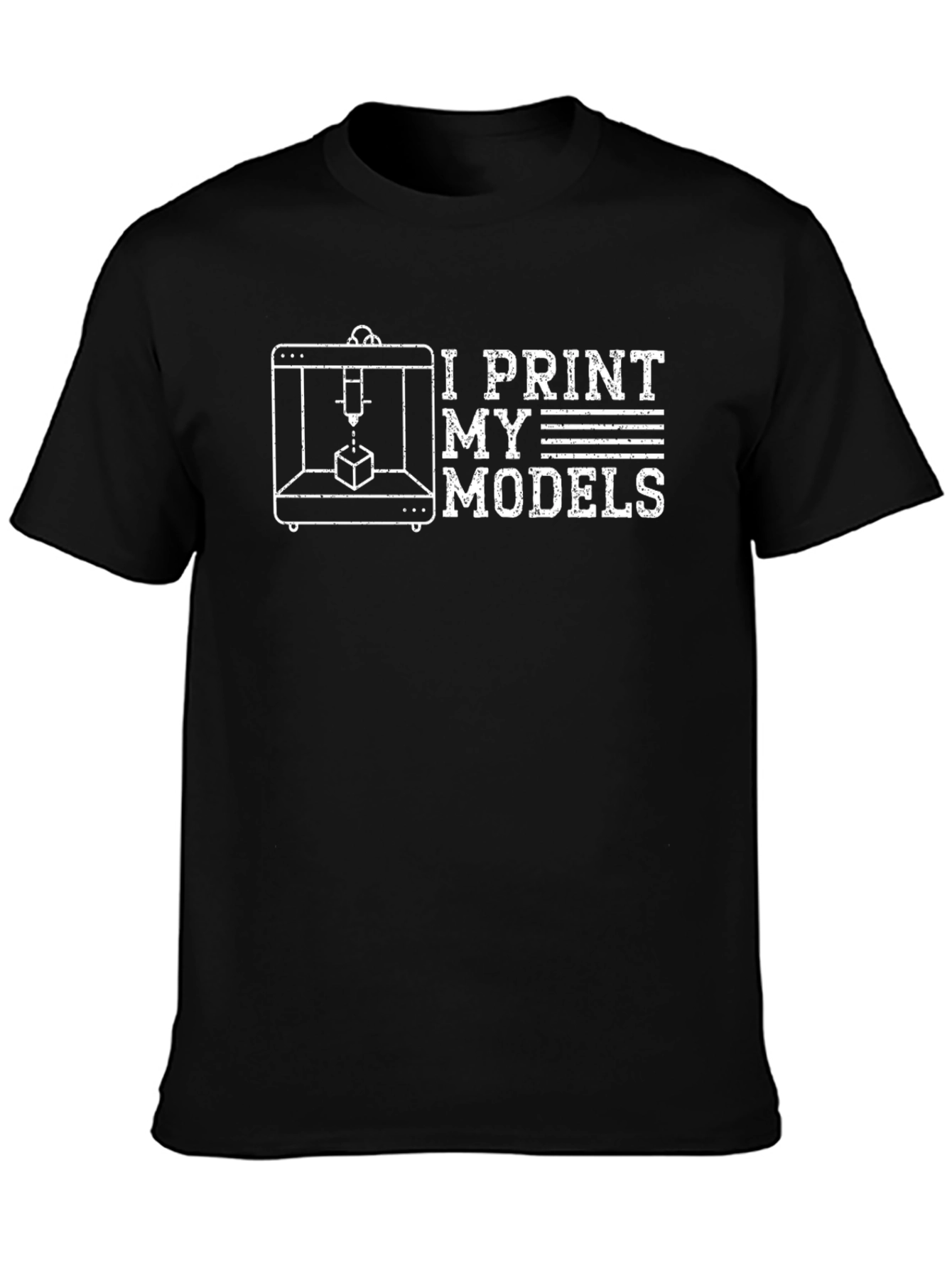 I Print My Models 3D Printer T-Shirt - Black