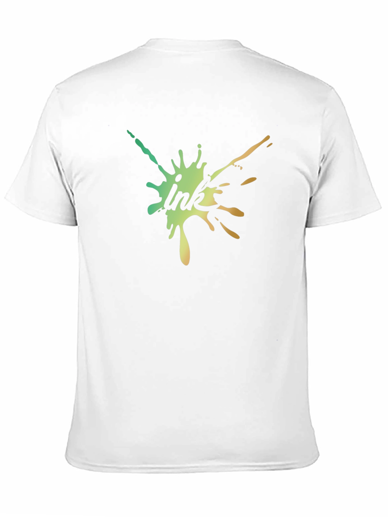 Mens Black Ink Splatter Graphic Tee