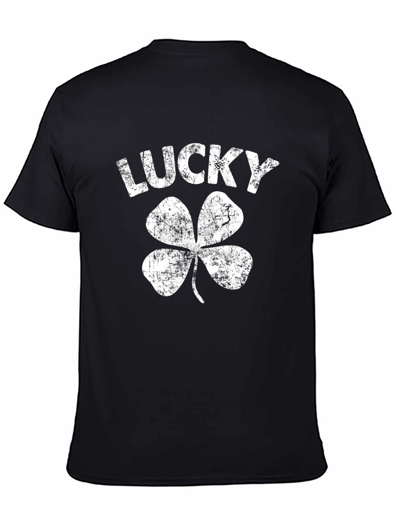 Lucky Shamrock Graphic T-Shirt - Black