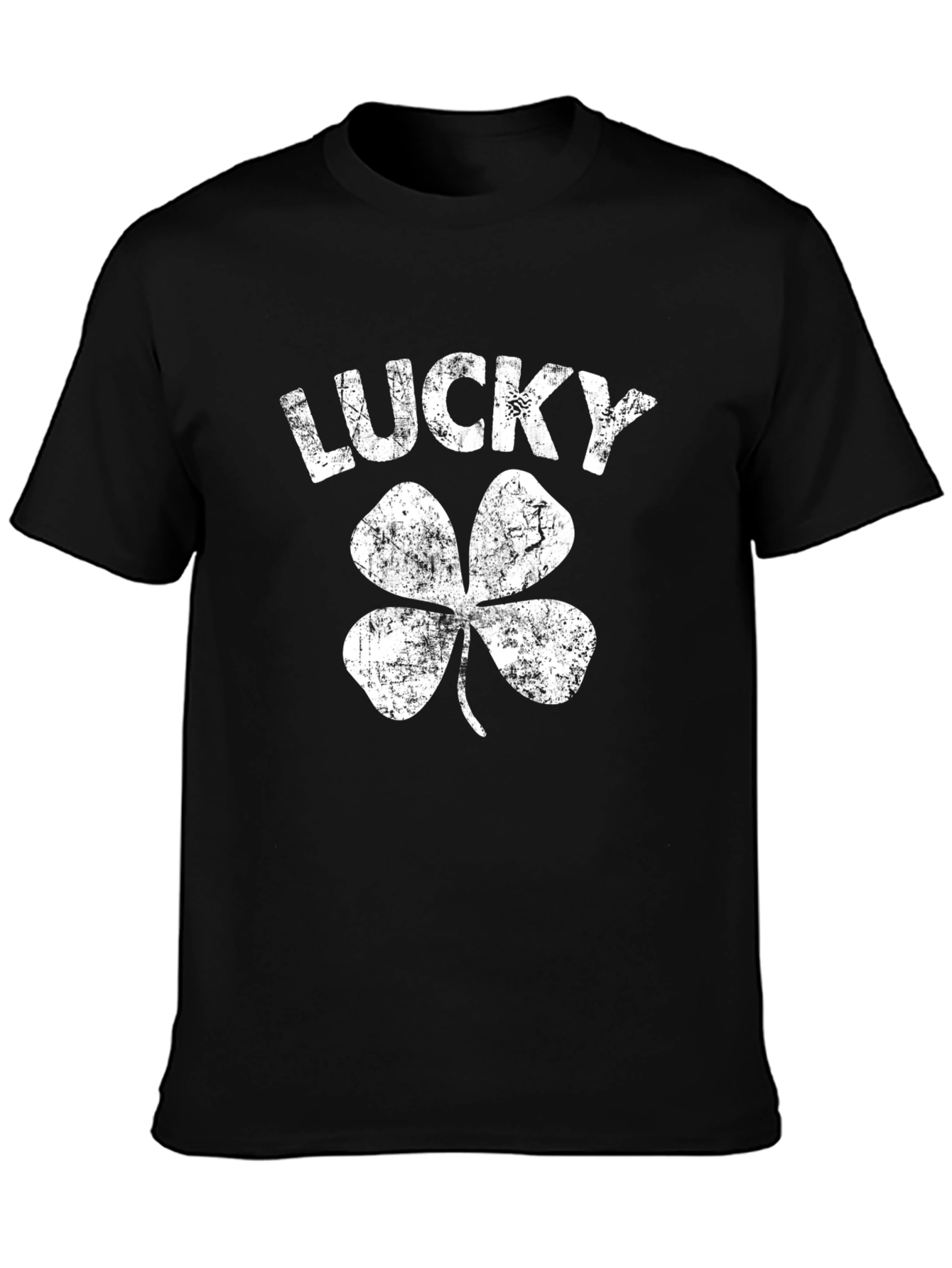 Lucky Shamrock Graphic T-Shirt - Black