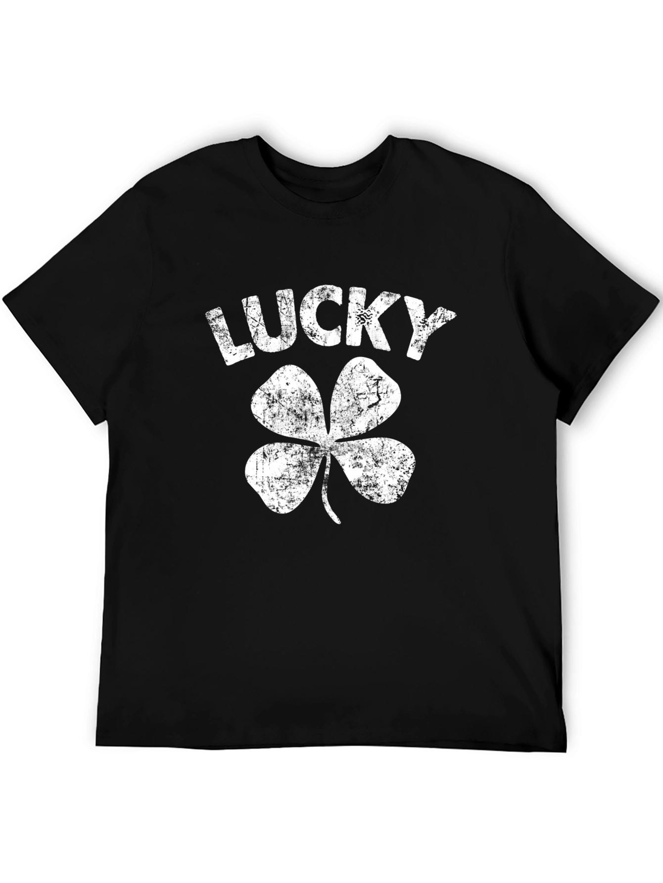 Lucky Shamrock Graphic T-Shirt - Black