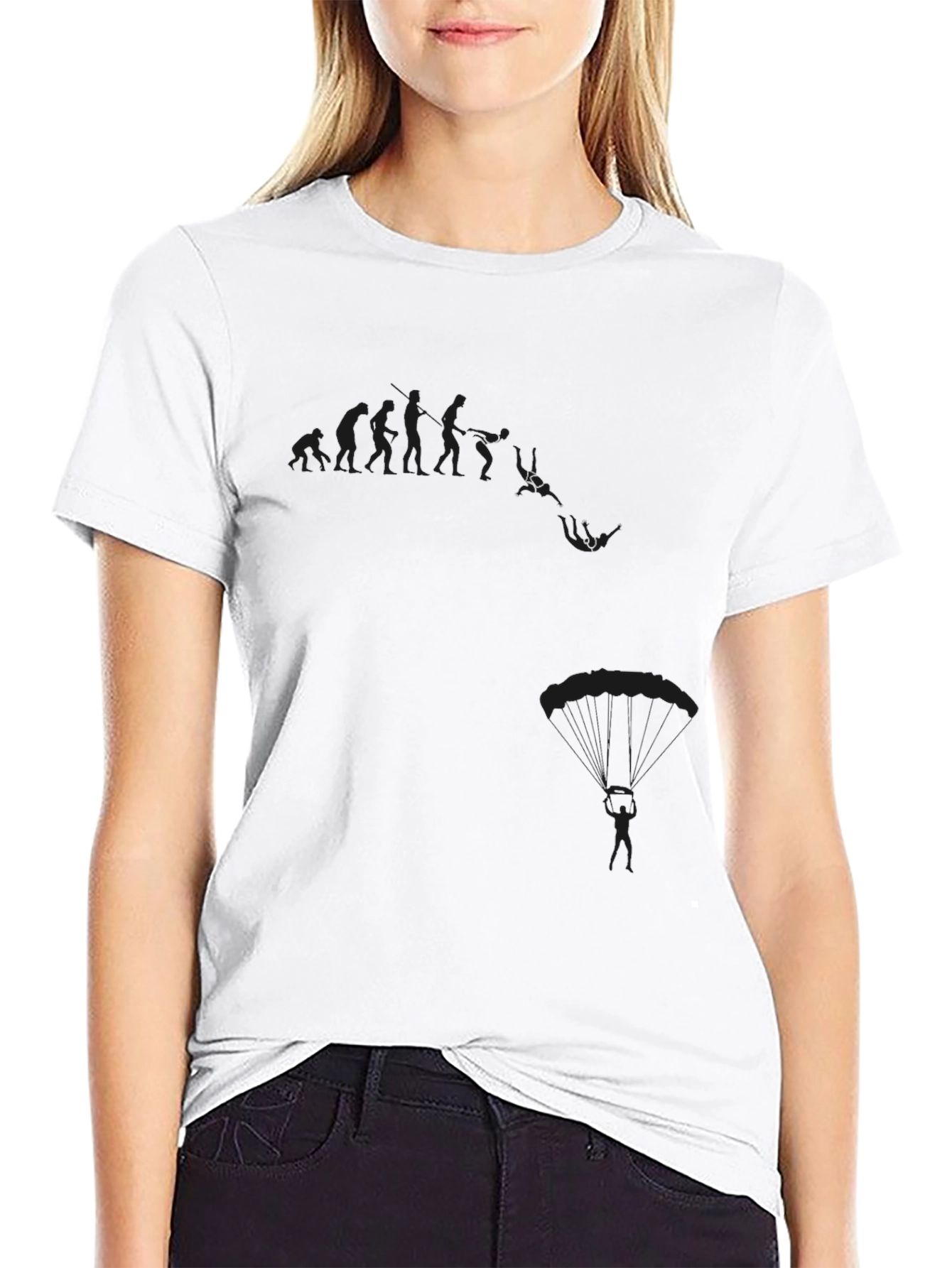 Skydiving Evolution Graphic T-Shirt