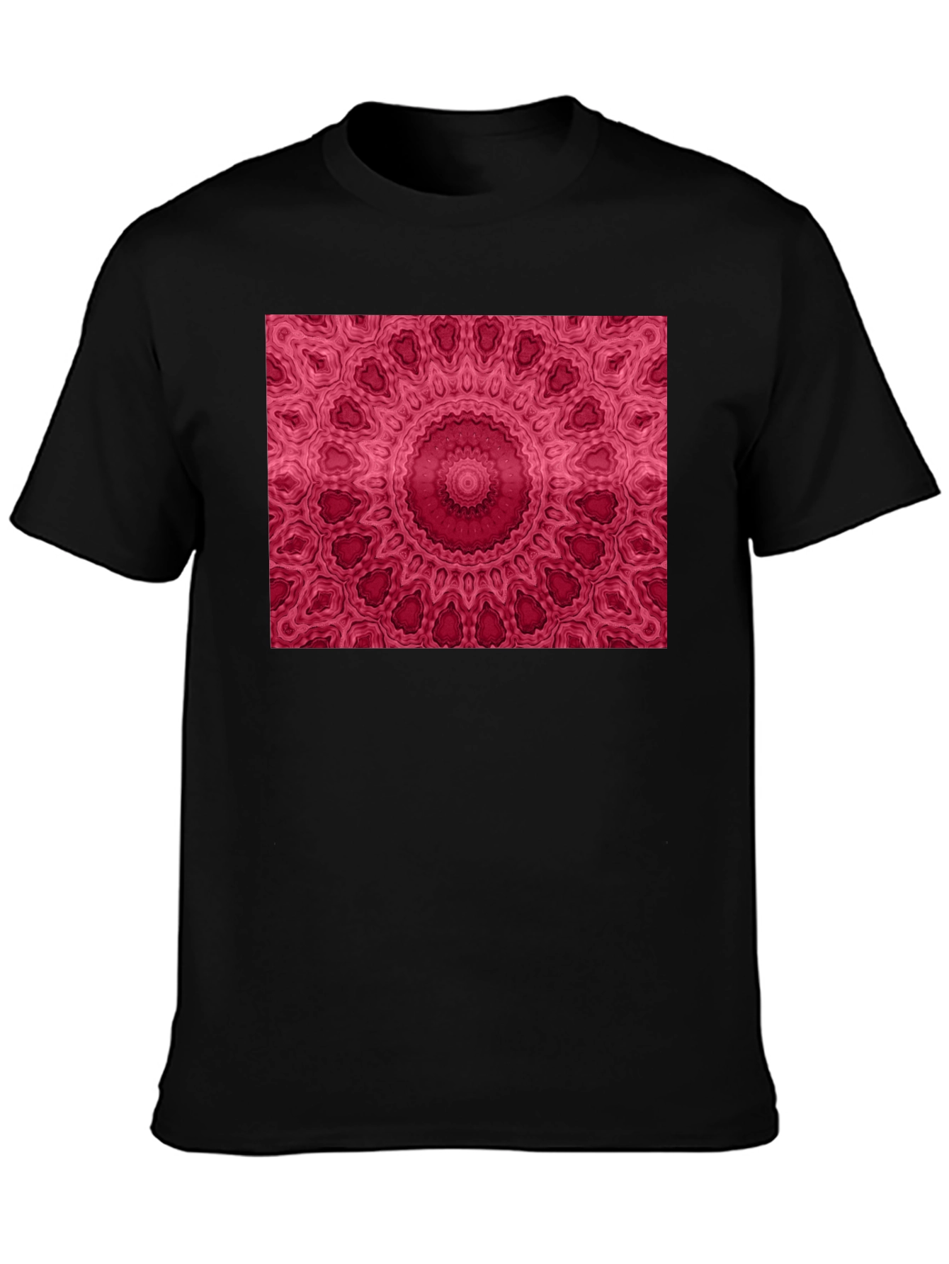 Mandala Print Black Tee