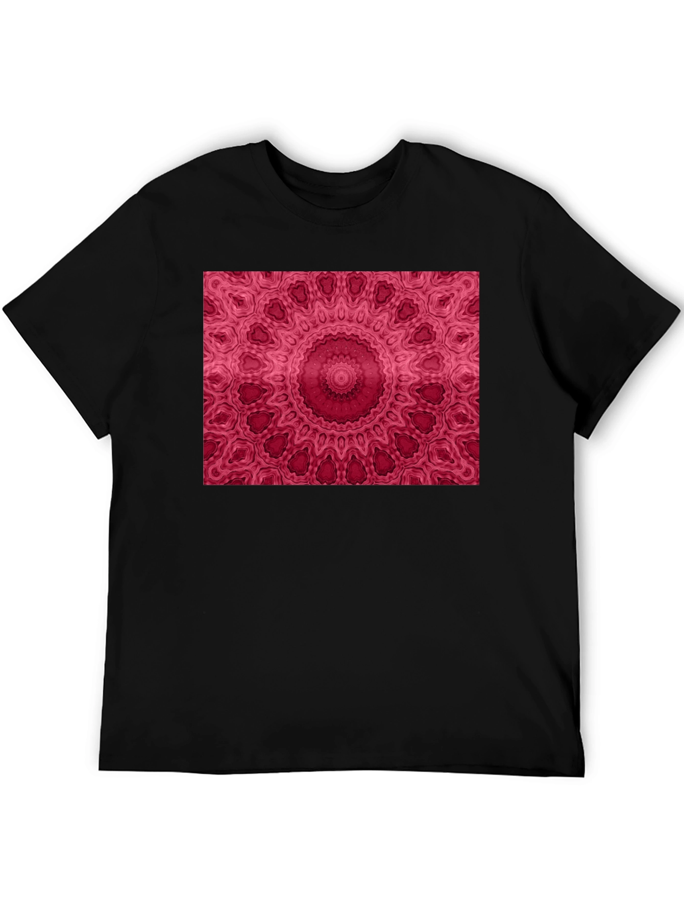 Mandala Print Black Tee