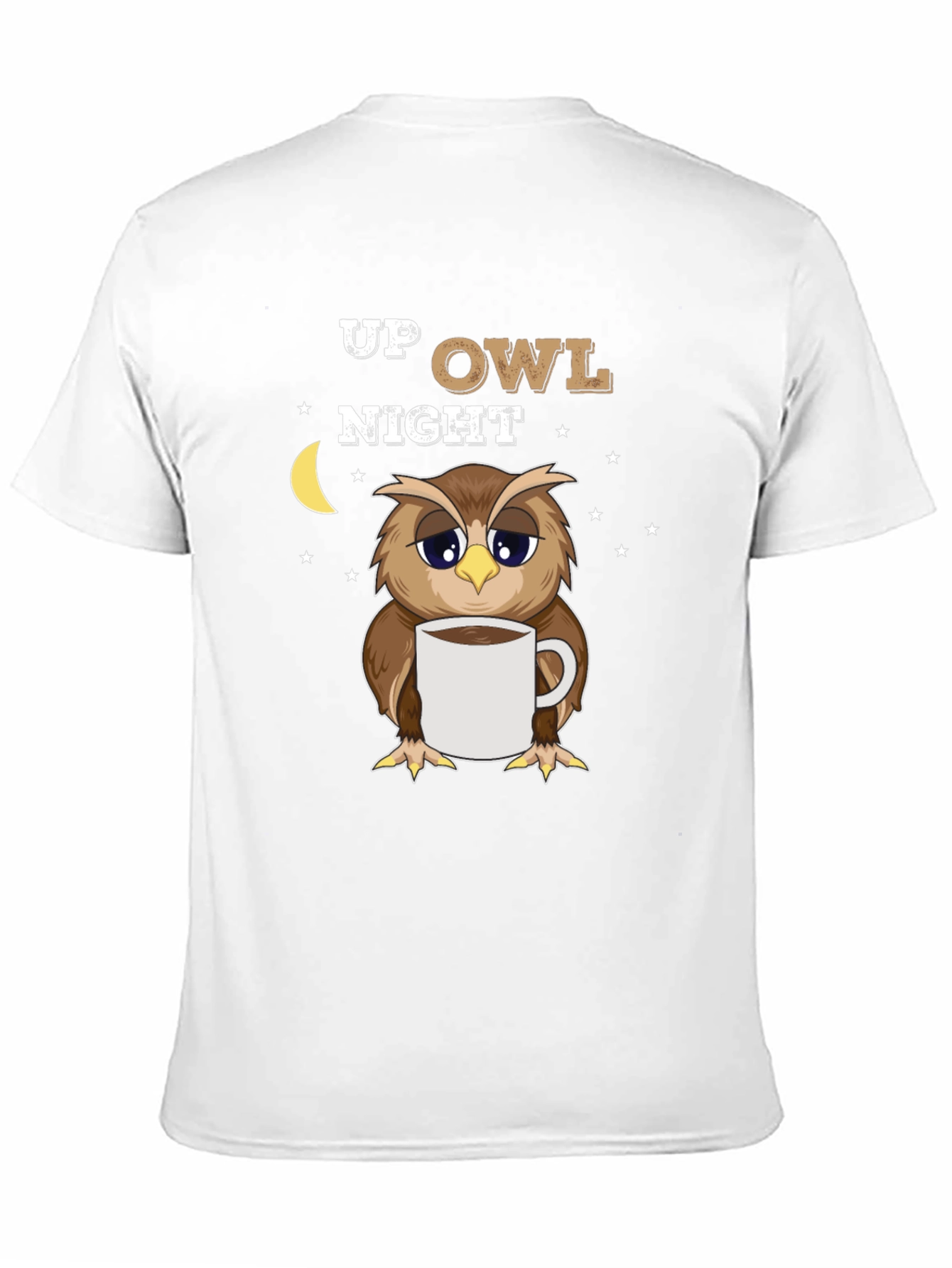 Up Owl Night Black Graphic Tee