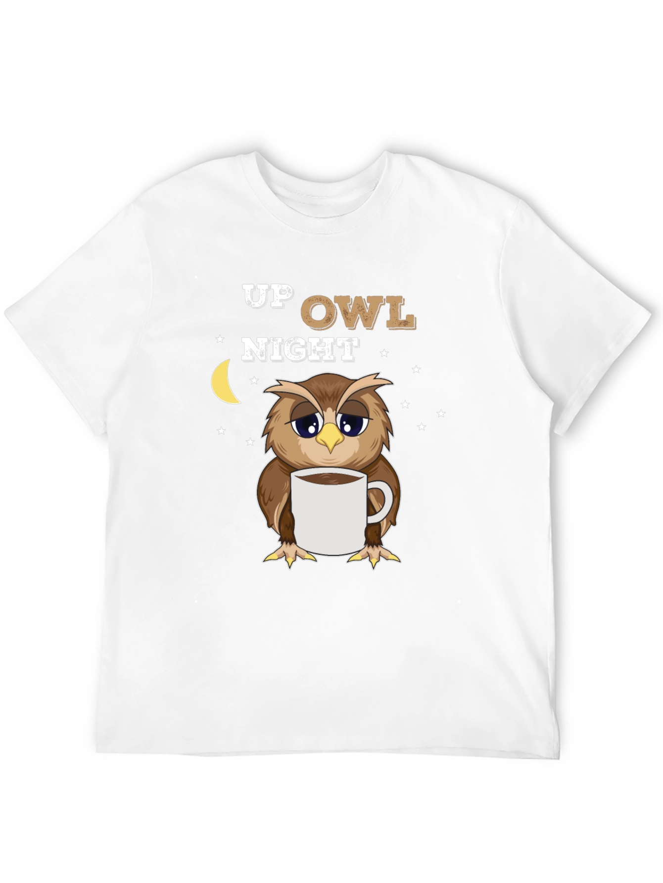 Up Owl Night Black Graphic Tee