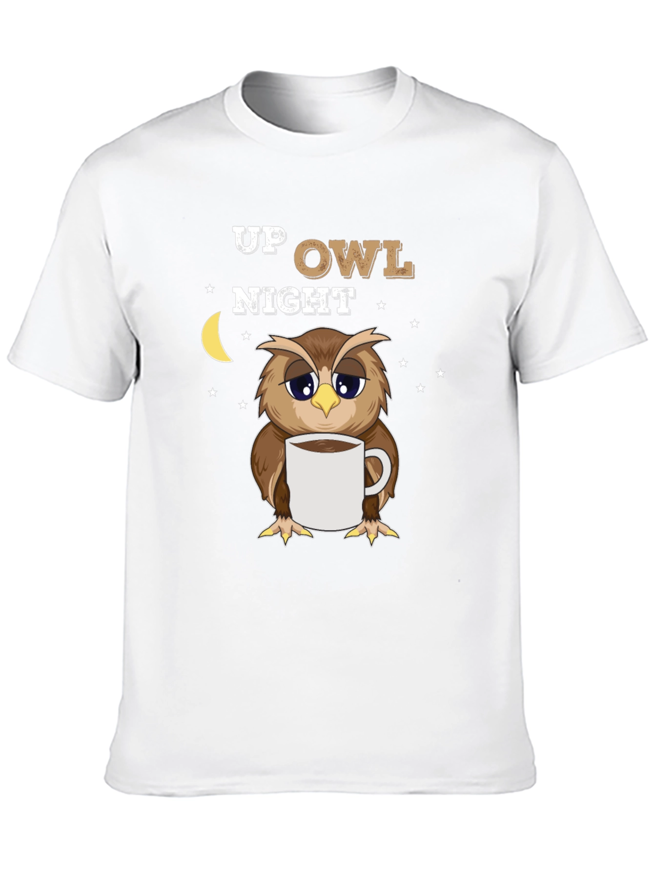 Up Owl Night Black Graphic Tee