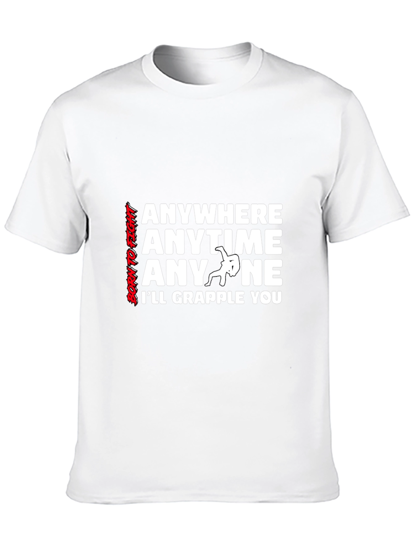 Grappling Anywhere Anytime Mens Black T-Shirt