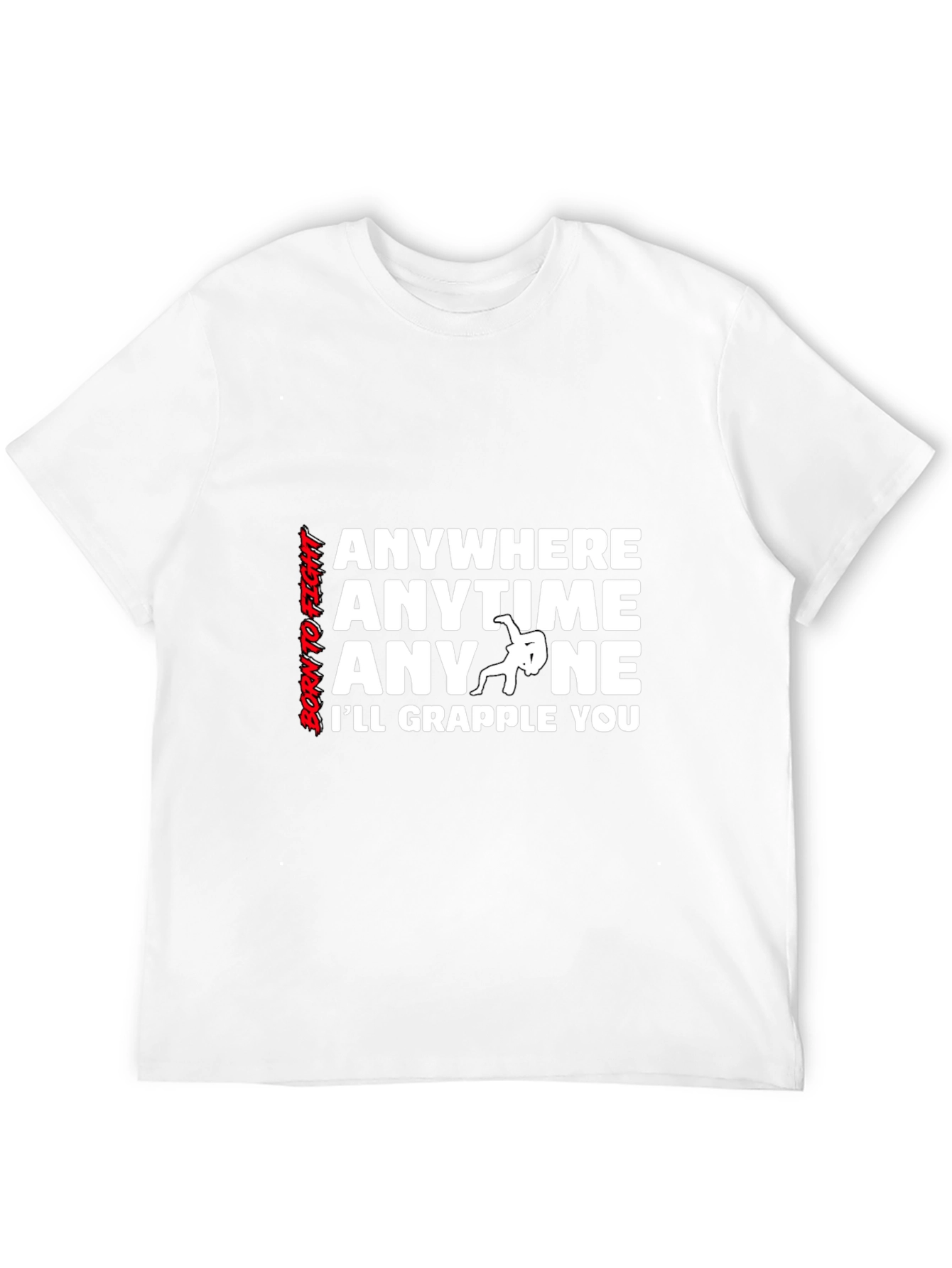 Grappling Anywhere Anytime Mens Black T-Shirt