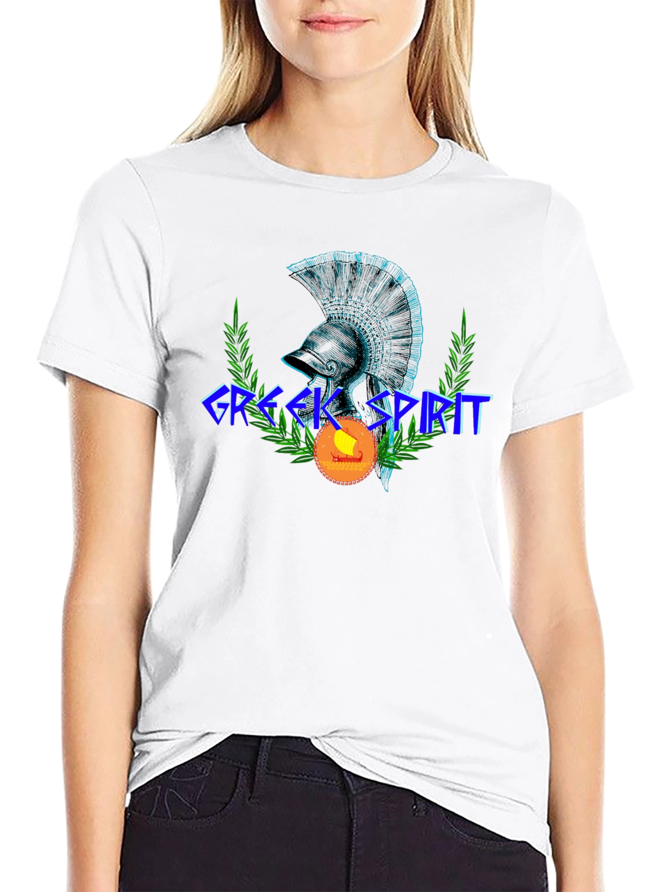 Greek Spirit Graphic T-Shirt