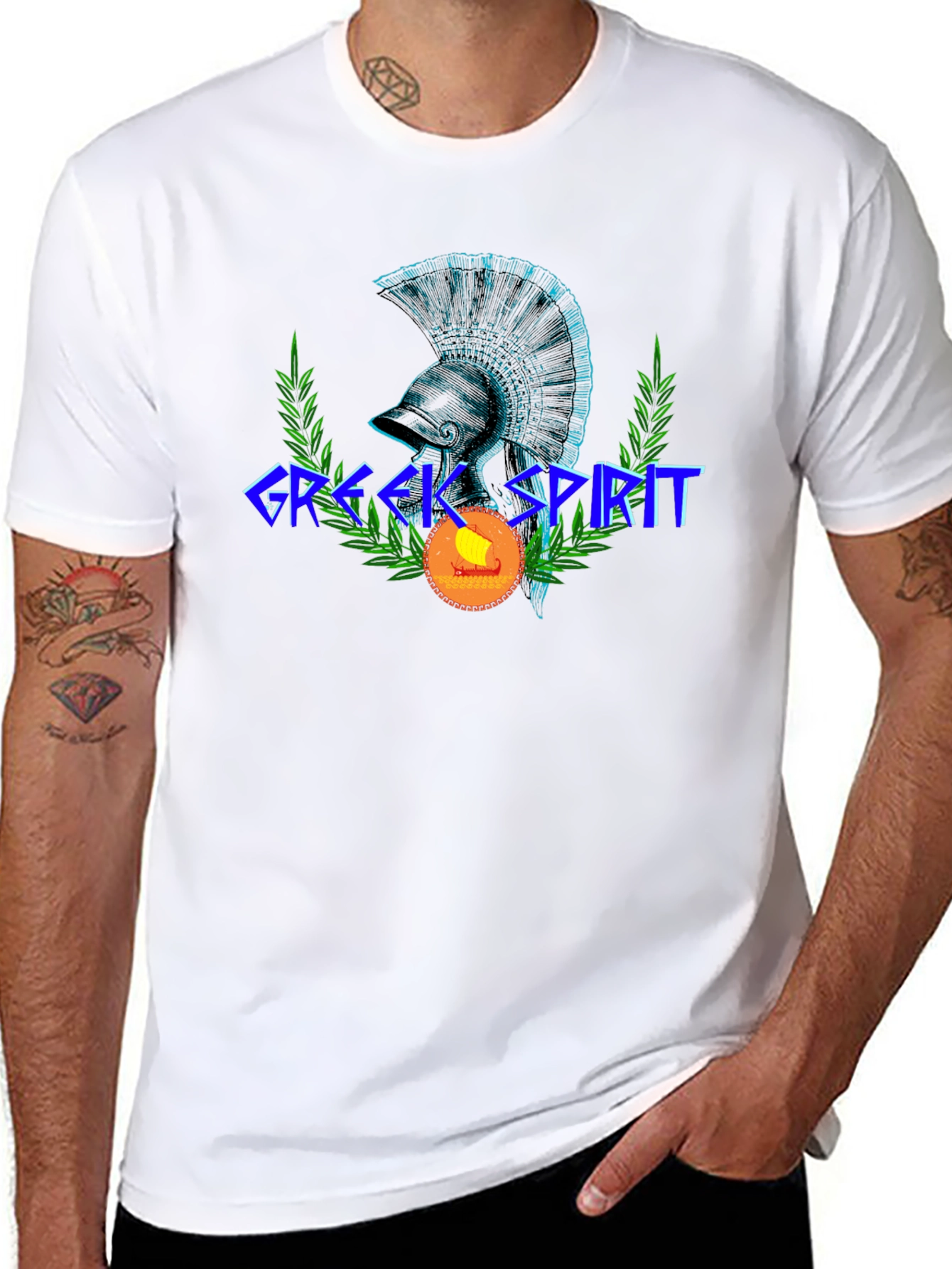 Greek Spirit Graphic T-Shirt
