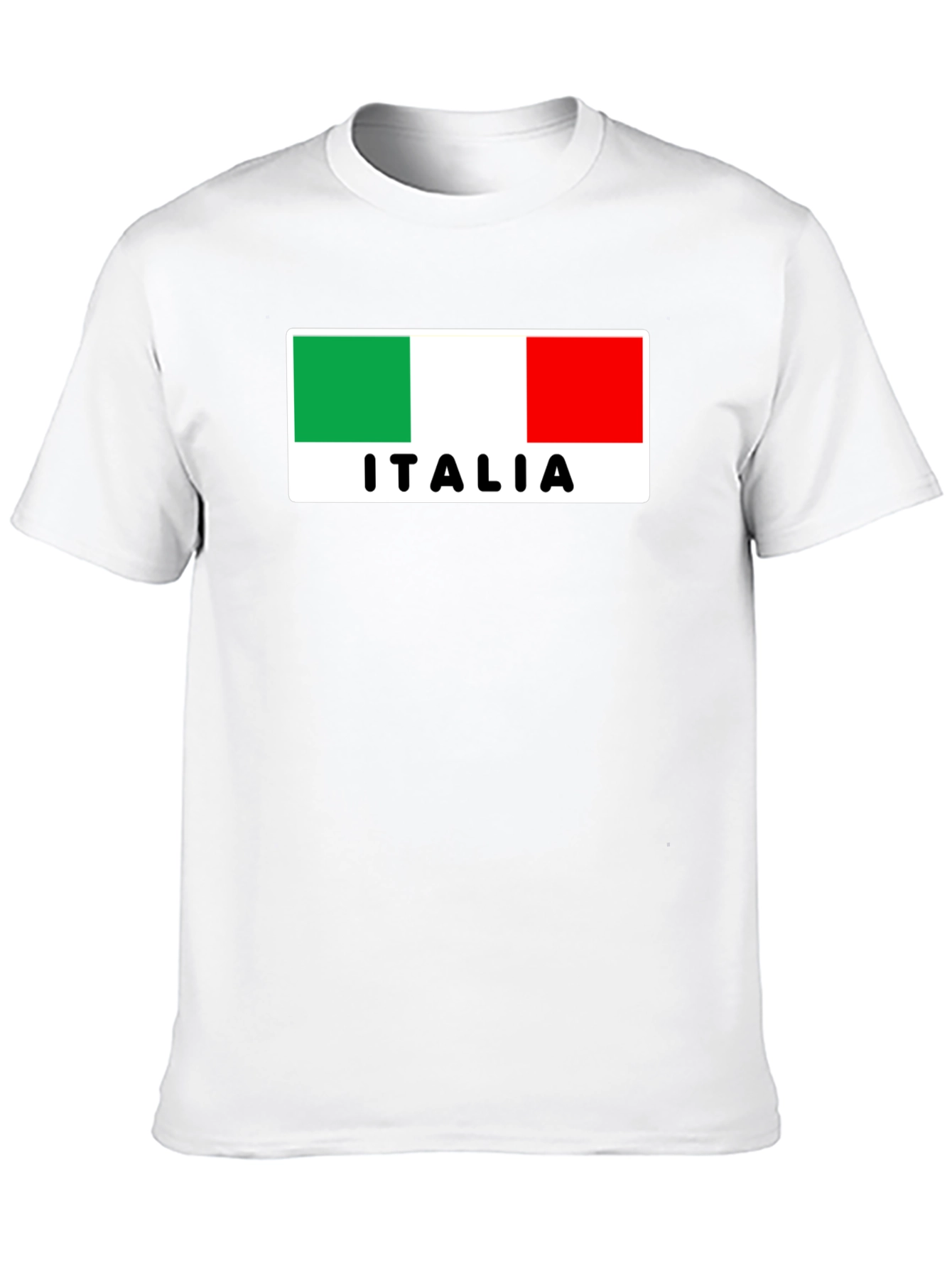 Italia Flag Graphic Black T-Shirt
