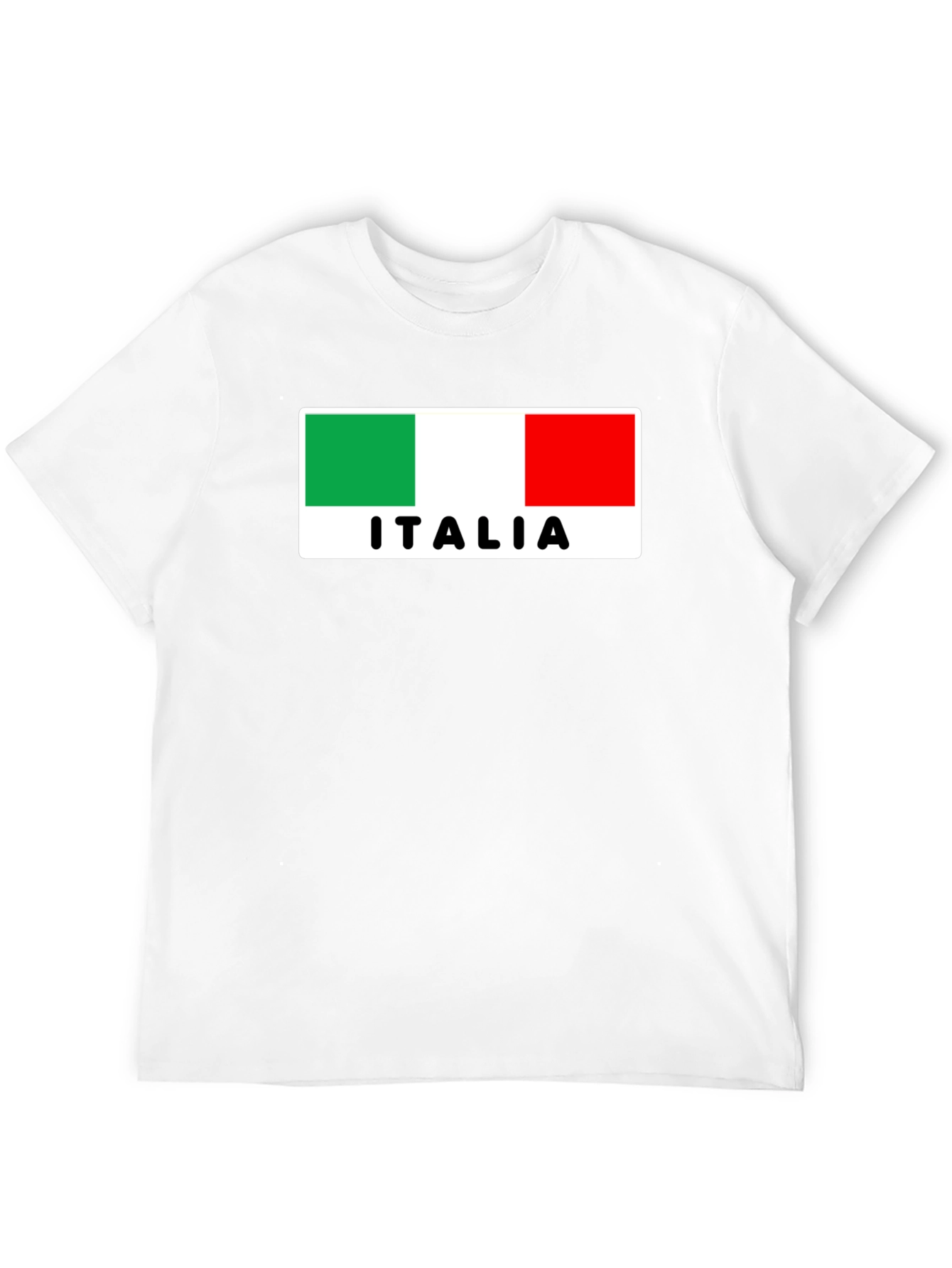 Italia Flag Graphic Black T-Shirt