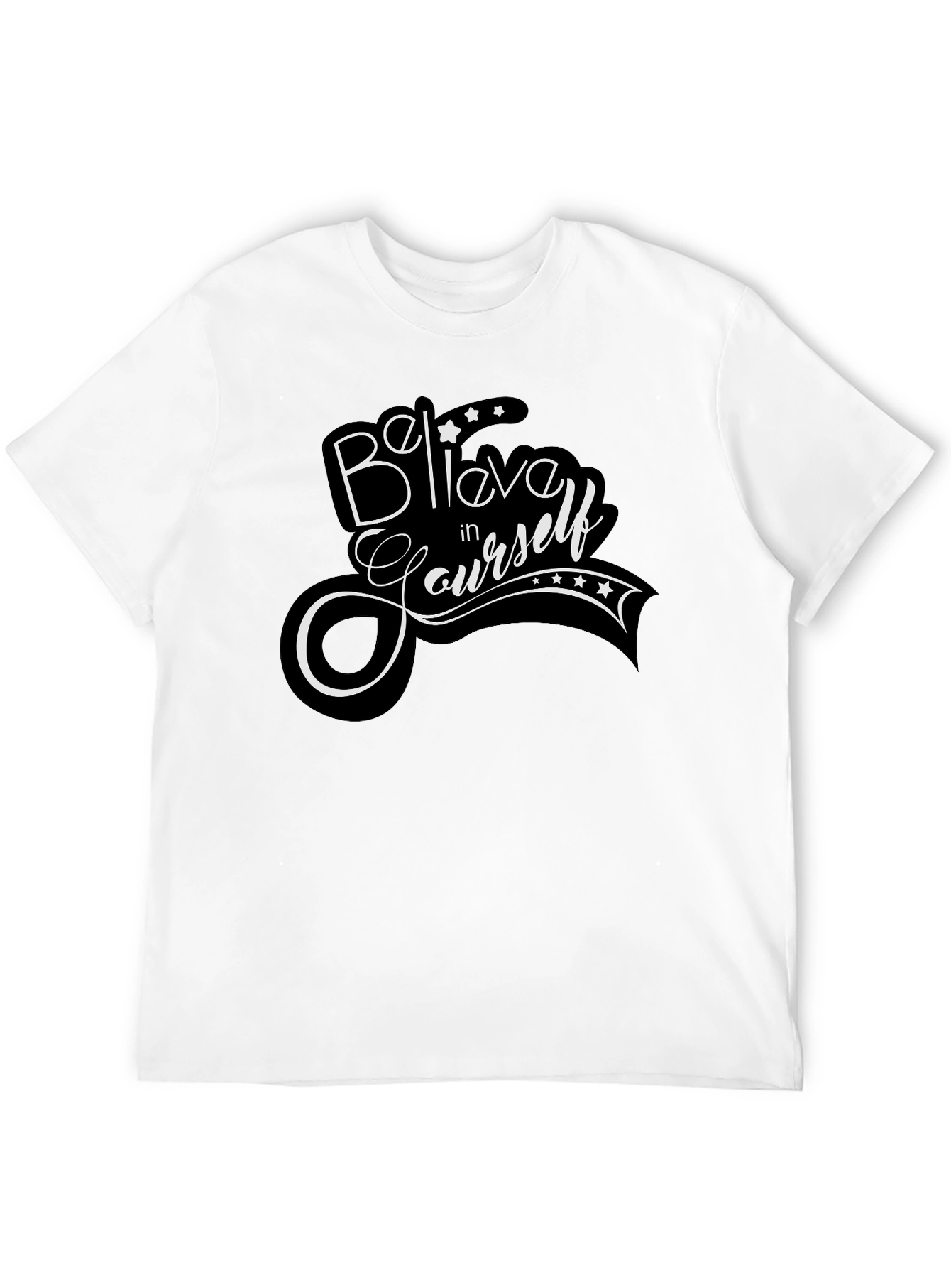 Believe In Yourself Black Graphic Tee