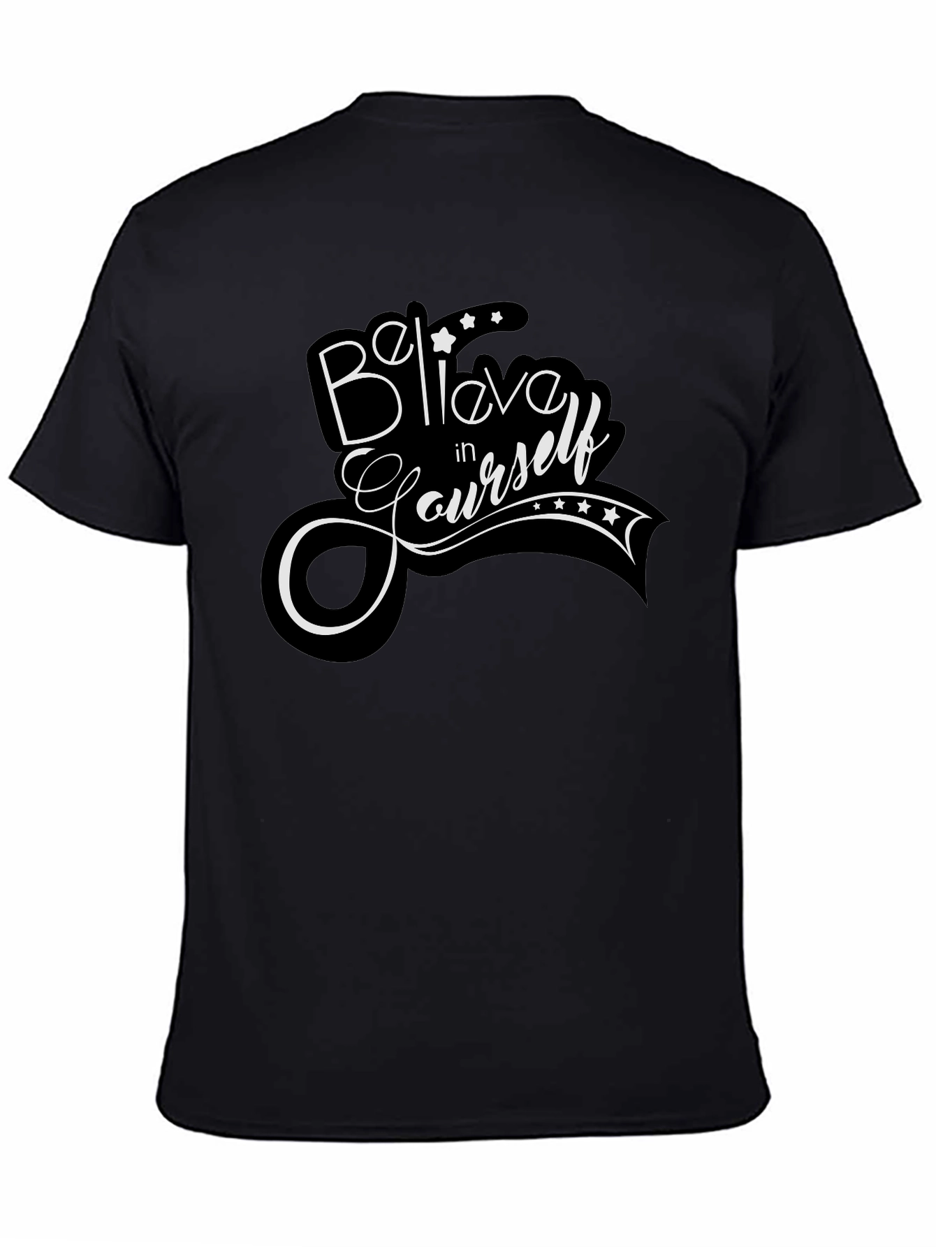 Believe In Yourself Black Graphic Tee