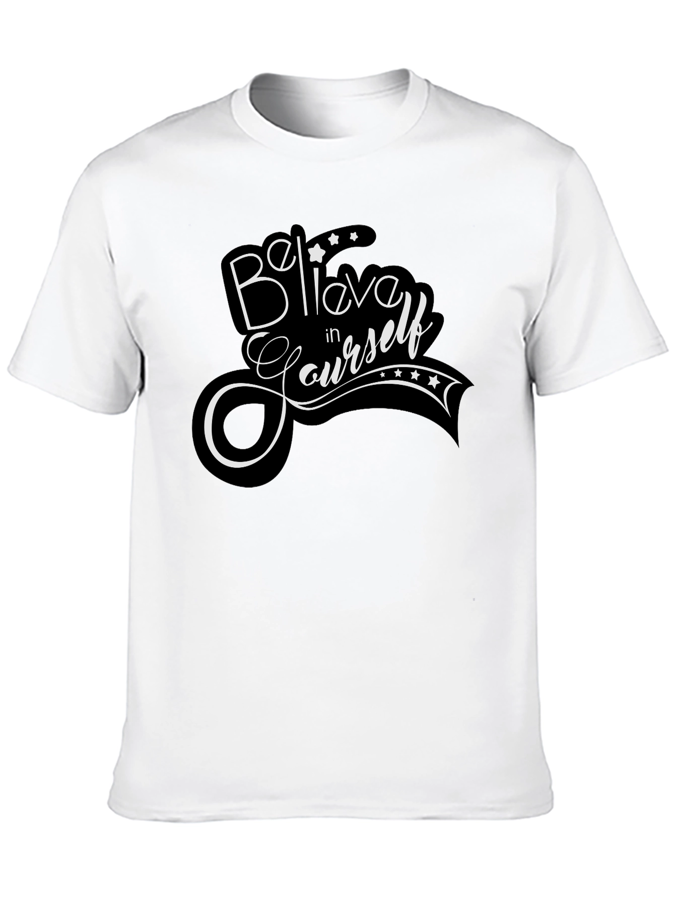 Believe In Yourself Black Graphic Tee