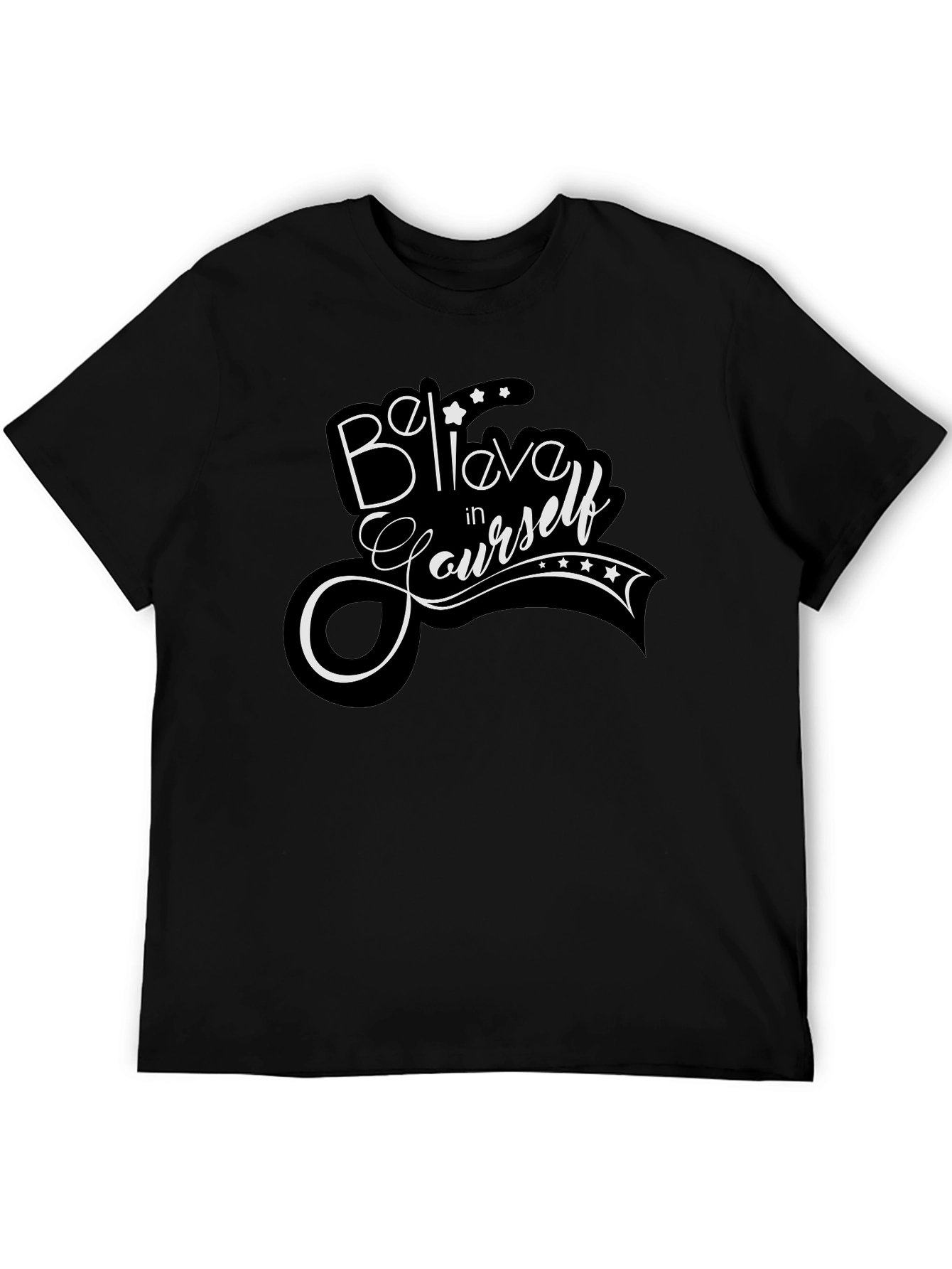Believe In Yourself Black Graphic Tee