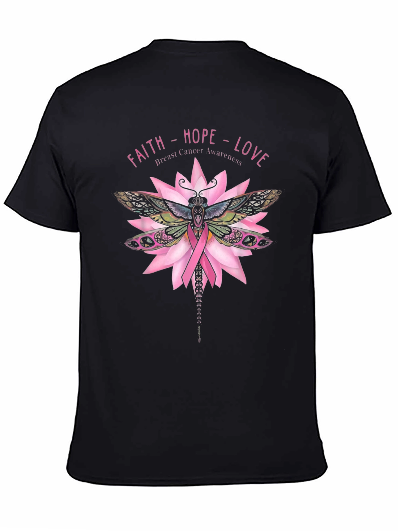 Faith Hope Love Breast Cancer Awareness T-Shirt