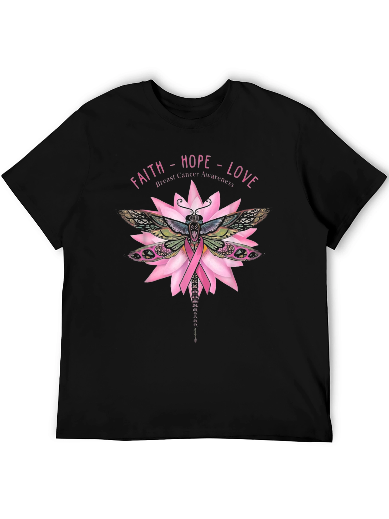 Faith Hope Love Breast Cancer Awareness T-Shirt