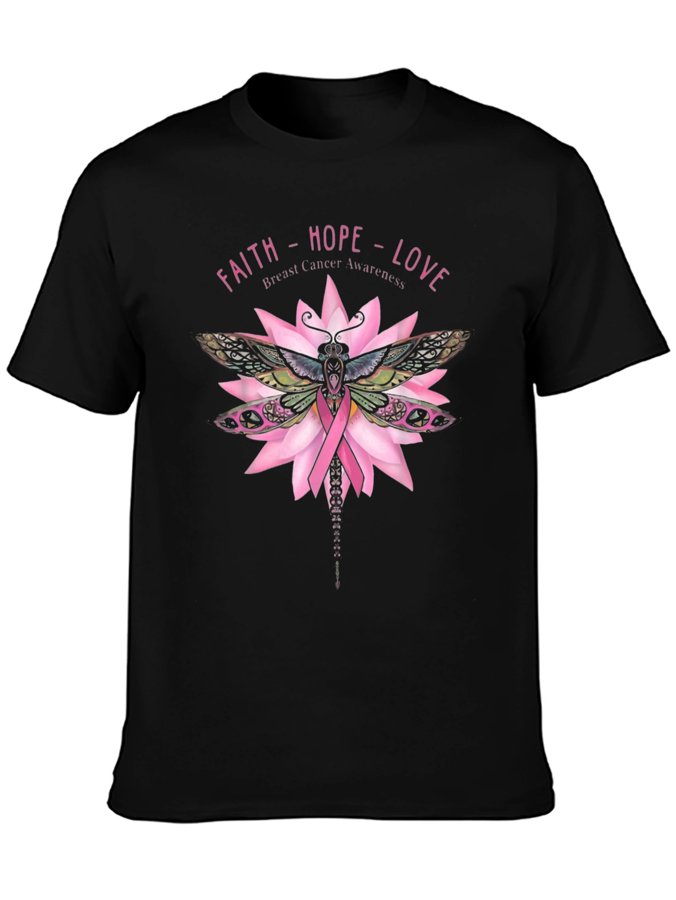 Faith Hope Love Breast Cancer Awareness T-Shirt