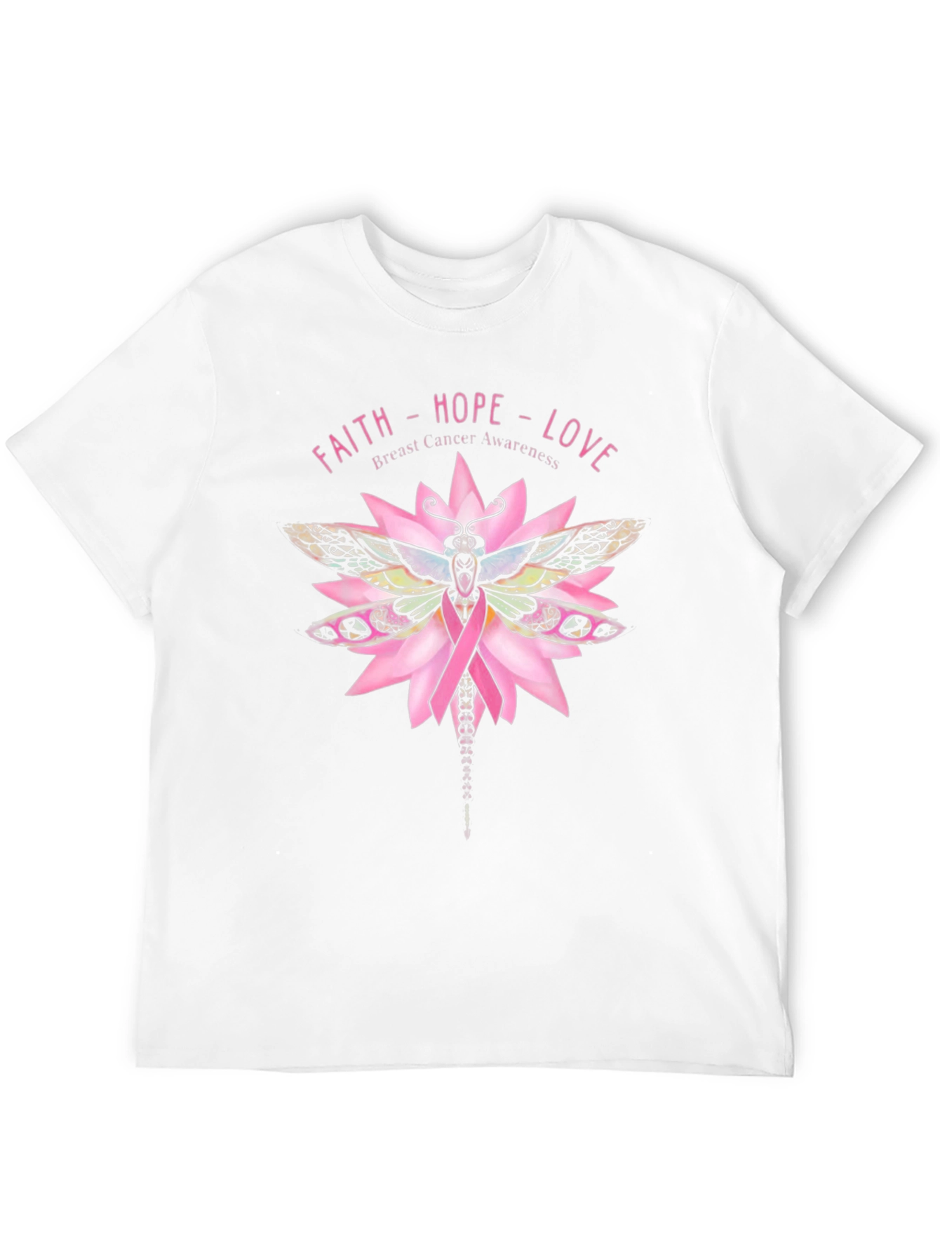 Faith Hope Love Breast Cancer Awareness T-Shirt