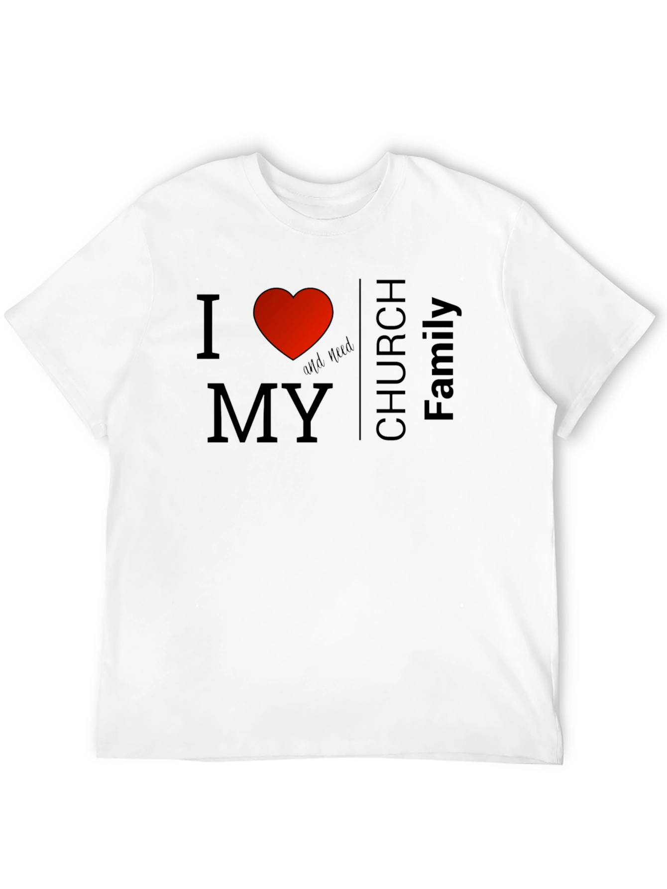 I Heart My Church Family Graphic Tee
