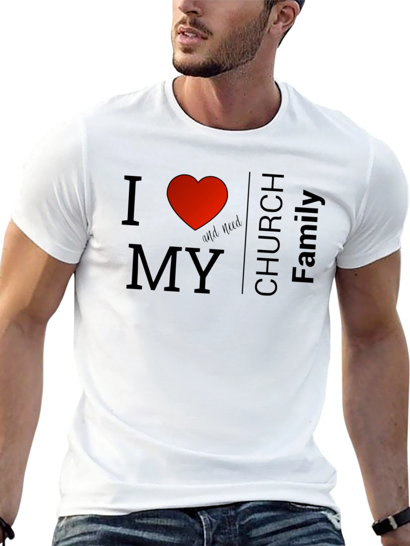 I Heart My Church Family Graphic Tee