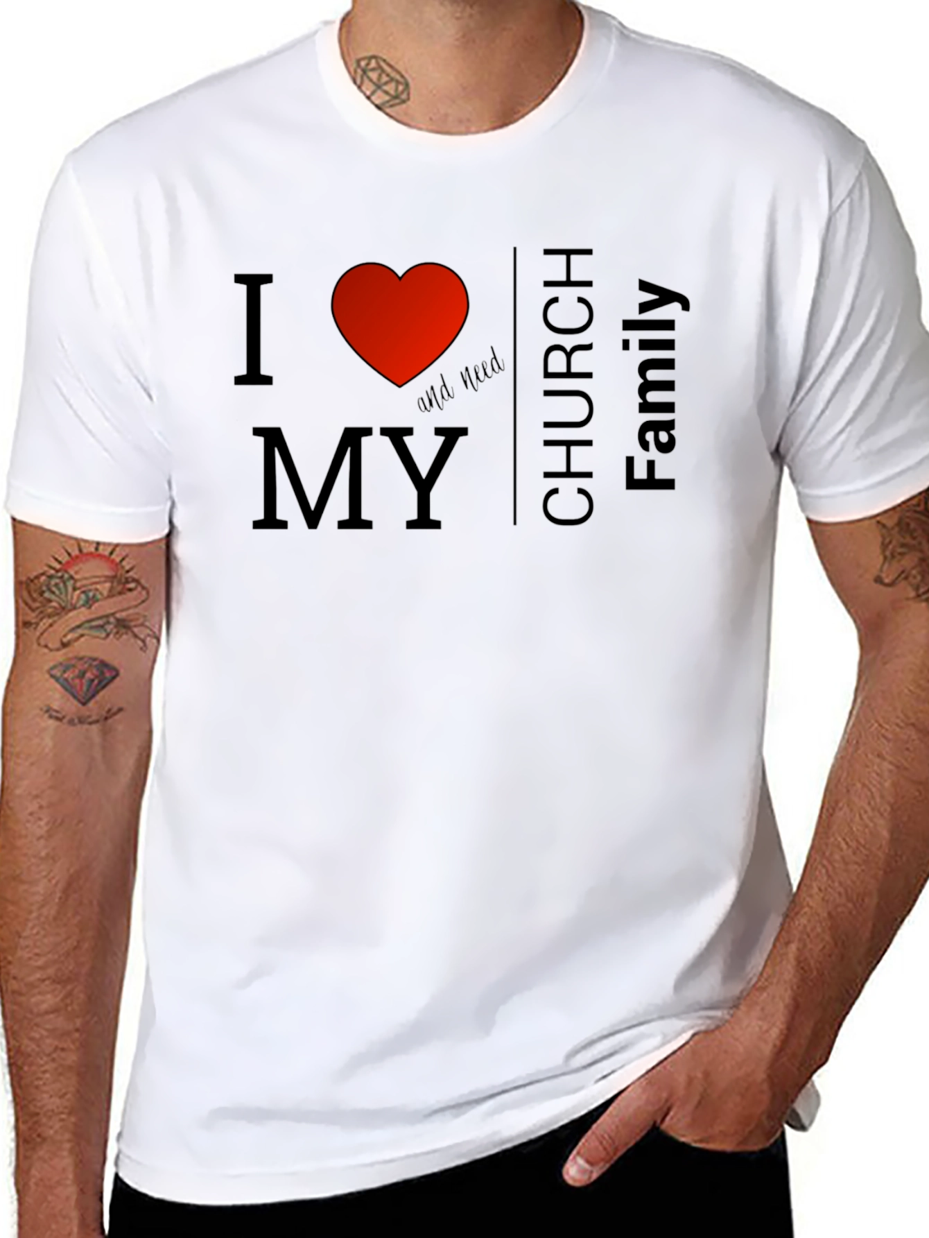 I Heart My Church Family Graphic Tee