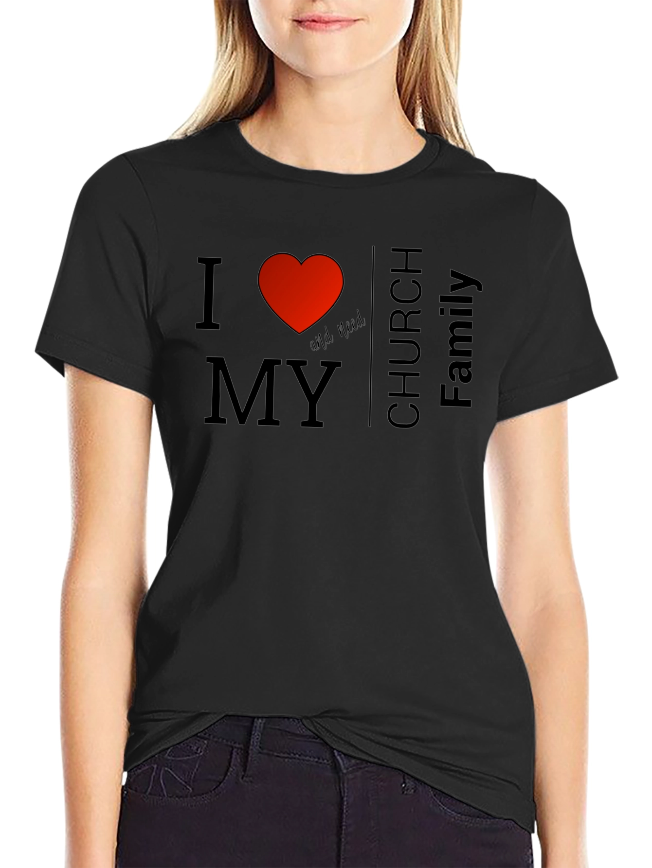 I Heart My Church Family Graphic Tee