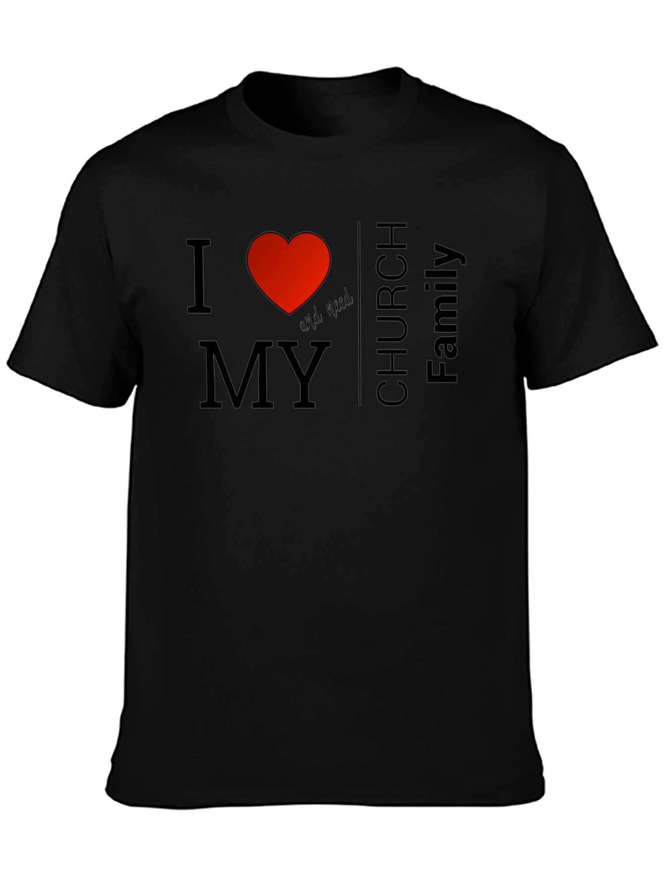 I Heart My Church Family Graphic Tee