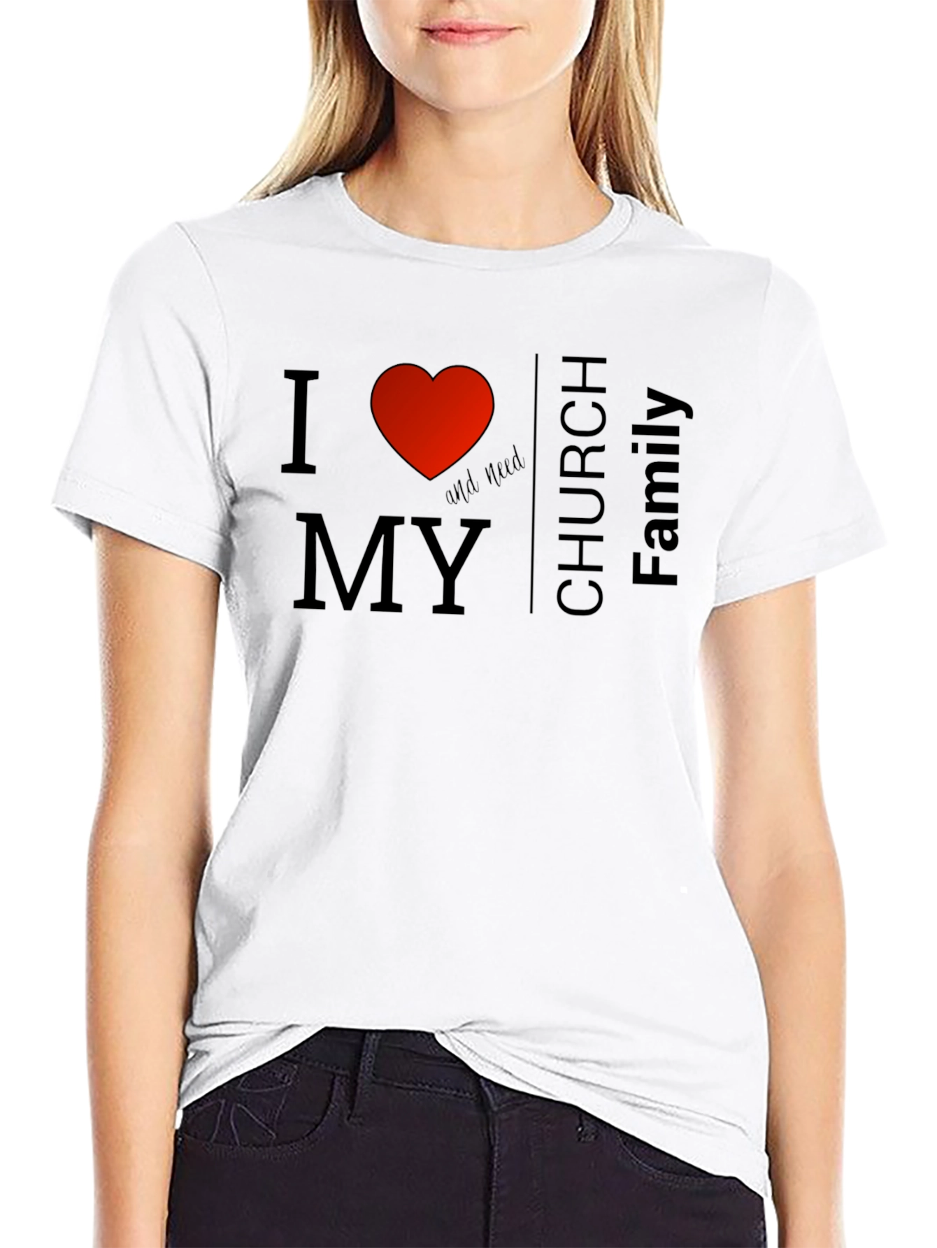 I Heart My Church Family Graphic Tee